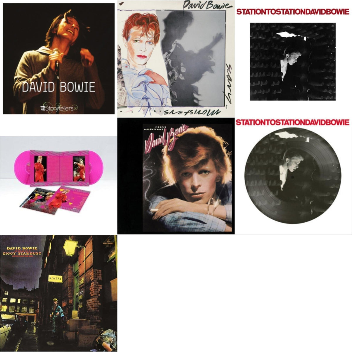 Vh1 Storytellers (Live At Manhattan Center) (2LP) & Scary Monsters (& Super Creeps) (2017 Remaster) & Station To Station (2016 Remastered Version) & Montreal '87 (Limited/Pink LP Vinyl) & Young Americans (50Th Anniversary/Picture Disc)