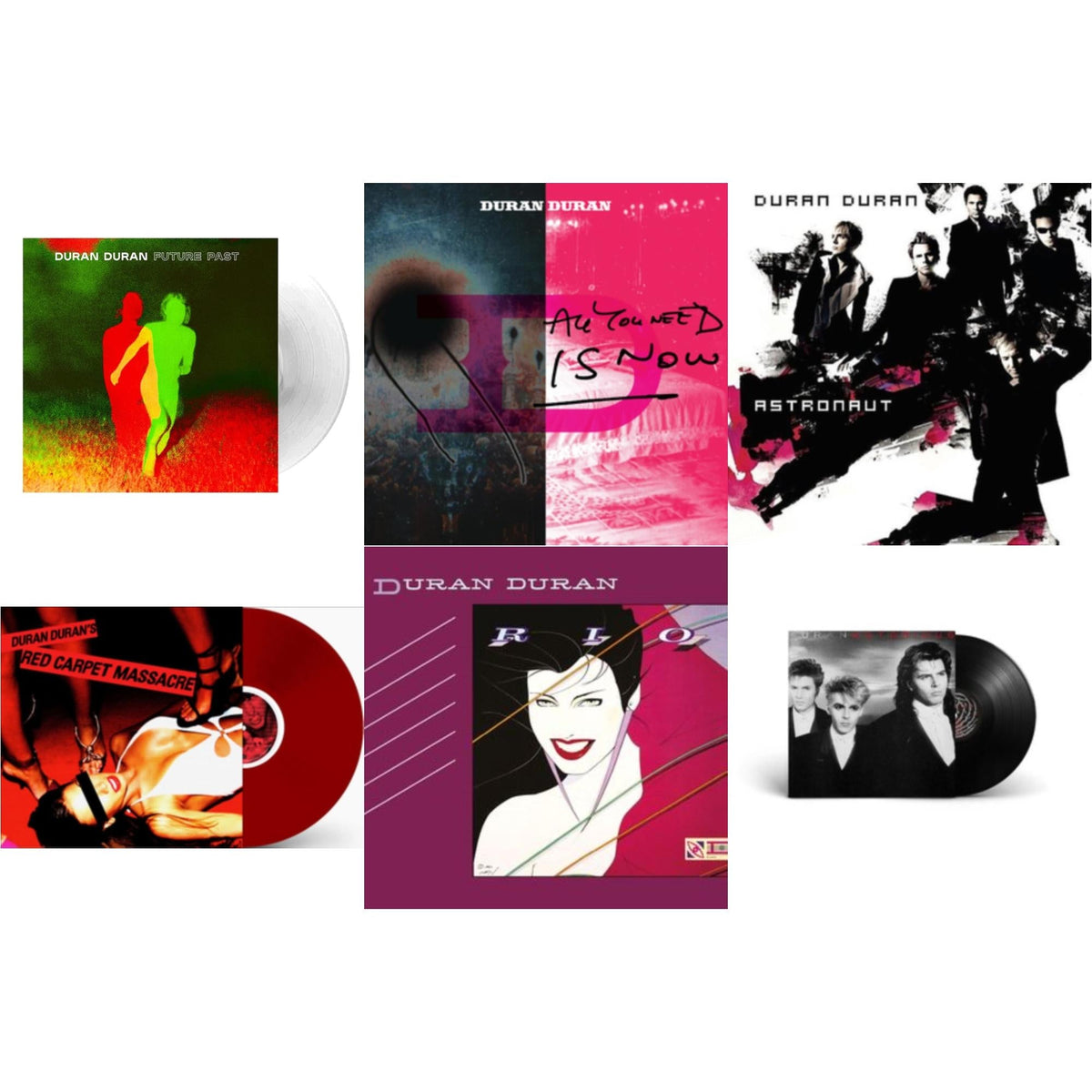 Future Past & All You Need Is Now (Magenta Vinyl/2LP) (I) & Astronaut (Milky Clear Vinyl/2LP) (I) & Red Carpet Massacre (Translucent Ruby Vinyl/2LP) (I) & Rio (2009 Remaster) & Notorious (2010 Remaster)