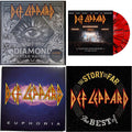 Diamond Star Halos (2LP) & Diamond Star Heroes: Live From Sheffield (Multicolor Splatter Vinyl/2LP) & Euphoria (2LP) & Story So Far: The Best Of Def Leppard (2 LP)
