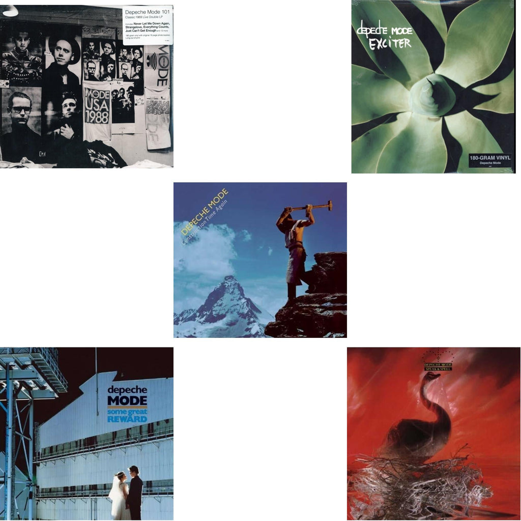 This is a 5 LP Vinyl SKU bundle.
1.This LP Vinyl is brand new.Format: LP VinylMusic Style: Synth-popThis item's title is: 101 (2LP/180G)Artist: Depeche ModeLabel: RHINO/WARNER BROS.Barcode: 081227942519Release Date: 10/21/2016
2.This LP Vinyl is brand new.