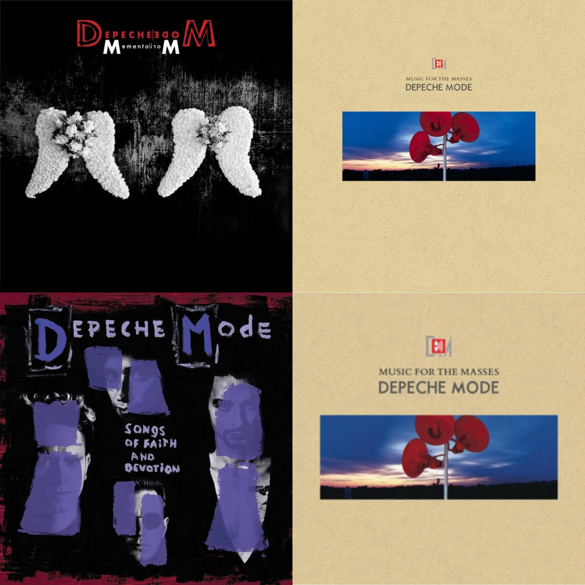 Memento Mori (2LP/Tri-Fold Jacket/Inner Sleeves/Poster) & Music For The Masses & Songs Of Faith & Devotion & Music For The Masses (180G)