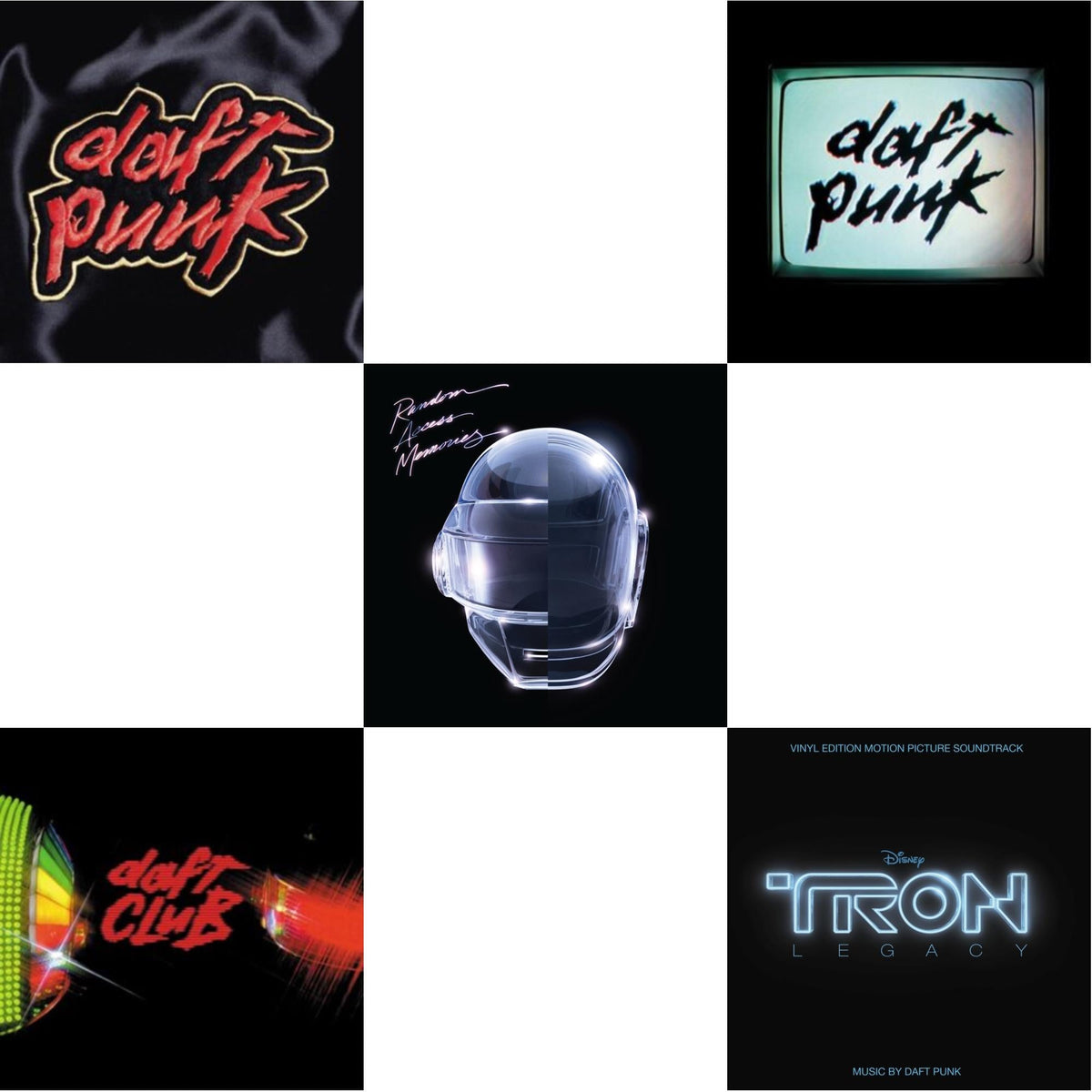 This is a 5 LP Vinyl SKU bundle.
1.This LP Vinyl is brand new.Format: LP VinylMusic Style: HouseThis item's title is: HomeworkArtist: Daft PunkLabel: DAFT LIFE LTD.Barcode: 190296611926Release Date: 5/6/2022
2.This LP Vinyl is brand new.