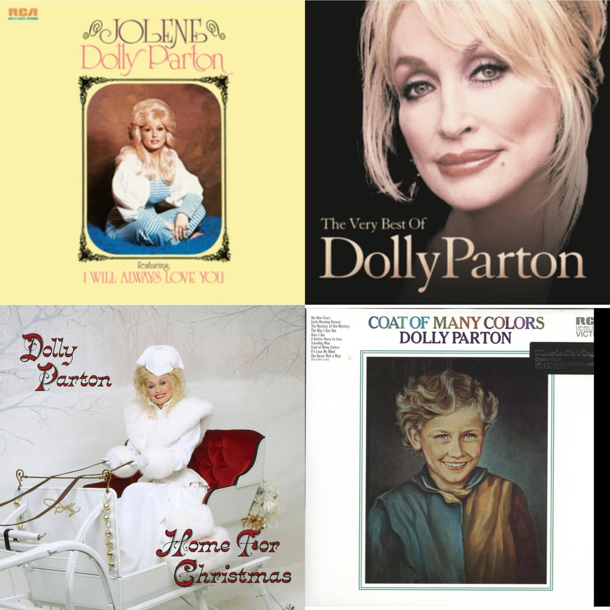 Jolene (140G/Dl Insert) & Very Best Of Dolly Parton (2LP) & Home For Christmas (140G) & Coat Of Many Colors (180G)