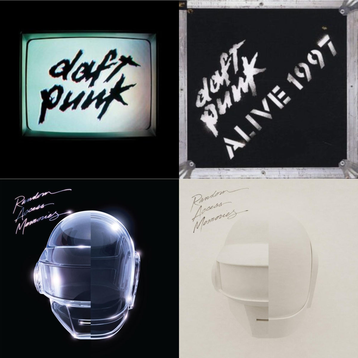 This is a 4 LP Vinyl SKU bundle.
1.This LP Vinyl is brand new.Format: LP VinylMusic Style: HouseThis item's title is: Human After All (2LP)Artist: Daft PunkLabel: ADA (6)Barcode: 190296611902Release Date: 9/9/2022
2.This LP Vinyl is brand new.