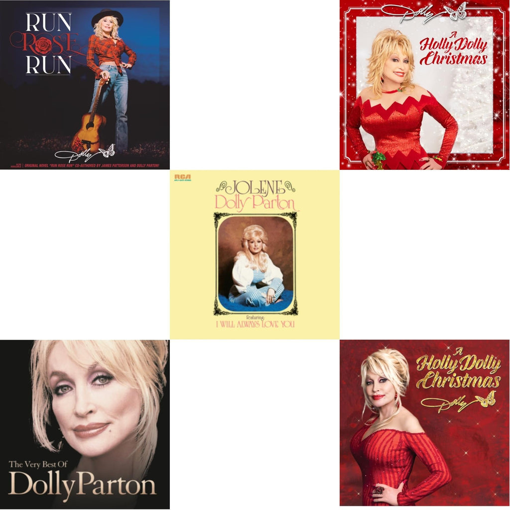 Dolly Parton - Holly Dolly Christmas (Ultimate Deluxe Edition) & Holly Dolly Christmas (Opaque Red LP Vinyl) & Jolene (140G/Dl Insert) & Run Rose Run & Very Best Of Dolly Parton (2LP)