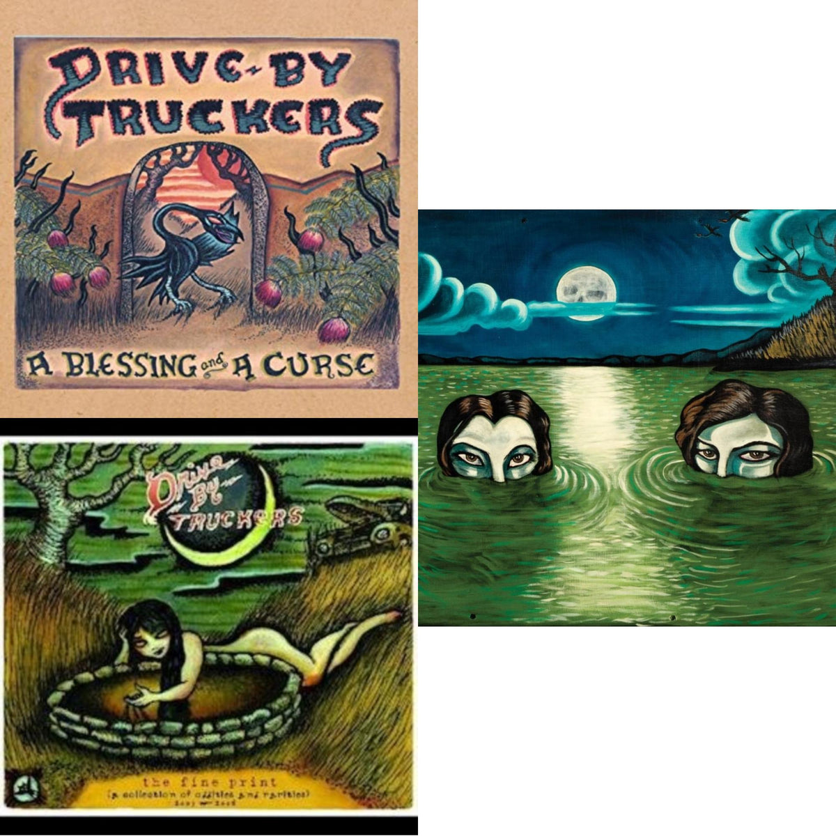 Blessing & A Curse (Clear With Purple Splatter LP Vinyl/Limited Edition/180G) & Fine Print (Clear With Green Splatter Vinyl/Limited Edition/2LP/180G) & English Oceans (10-Year Edition) (2LP/Sea-Glass Blue W/ D-Side Etching)