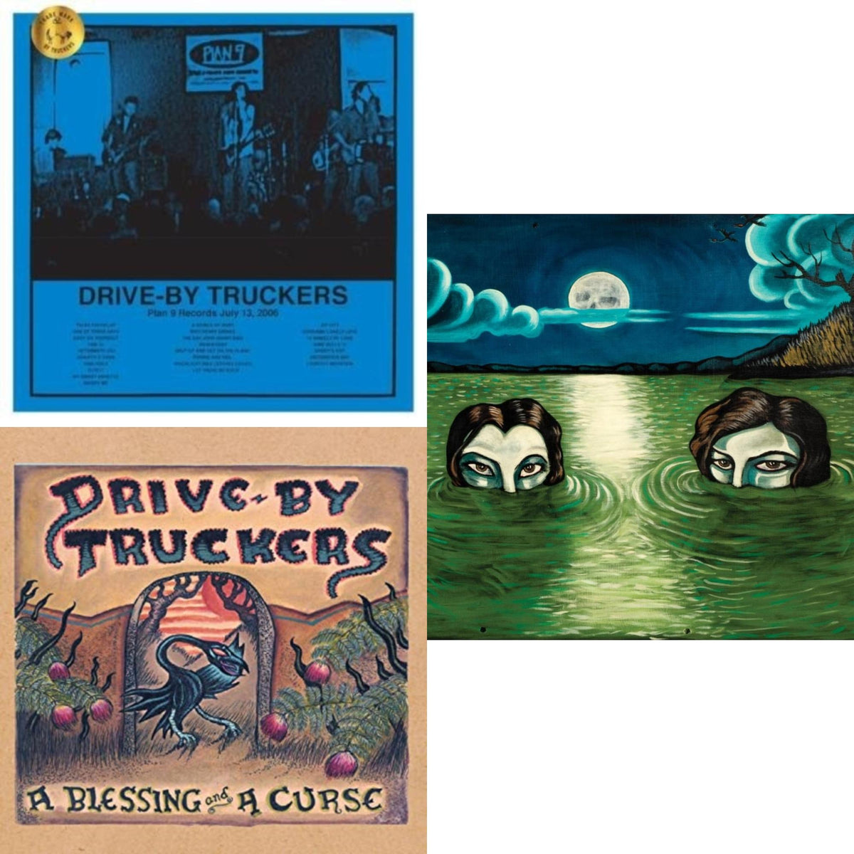 Plan 9 Records July 13, 2006 (3LP) & Blessing & A Curse (Clear With Purple Splatter LP Vinyl/Limited Edition/180G) & English Oceans (10-Year Edition) (2LP/Sea-Glass Blue W/ D-Side Etching)