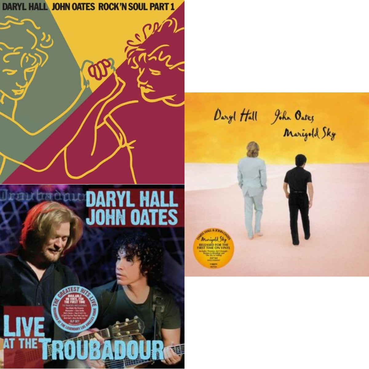 Daryl & John Oates Hall - Live At The Troubadour (3LP) & Marigold Sky (2LP) & Rock N Soul Part 1 (150G/Dl Card)
