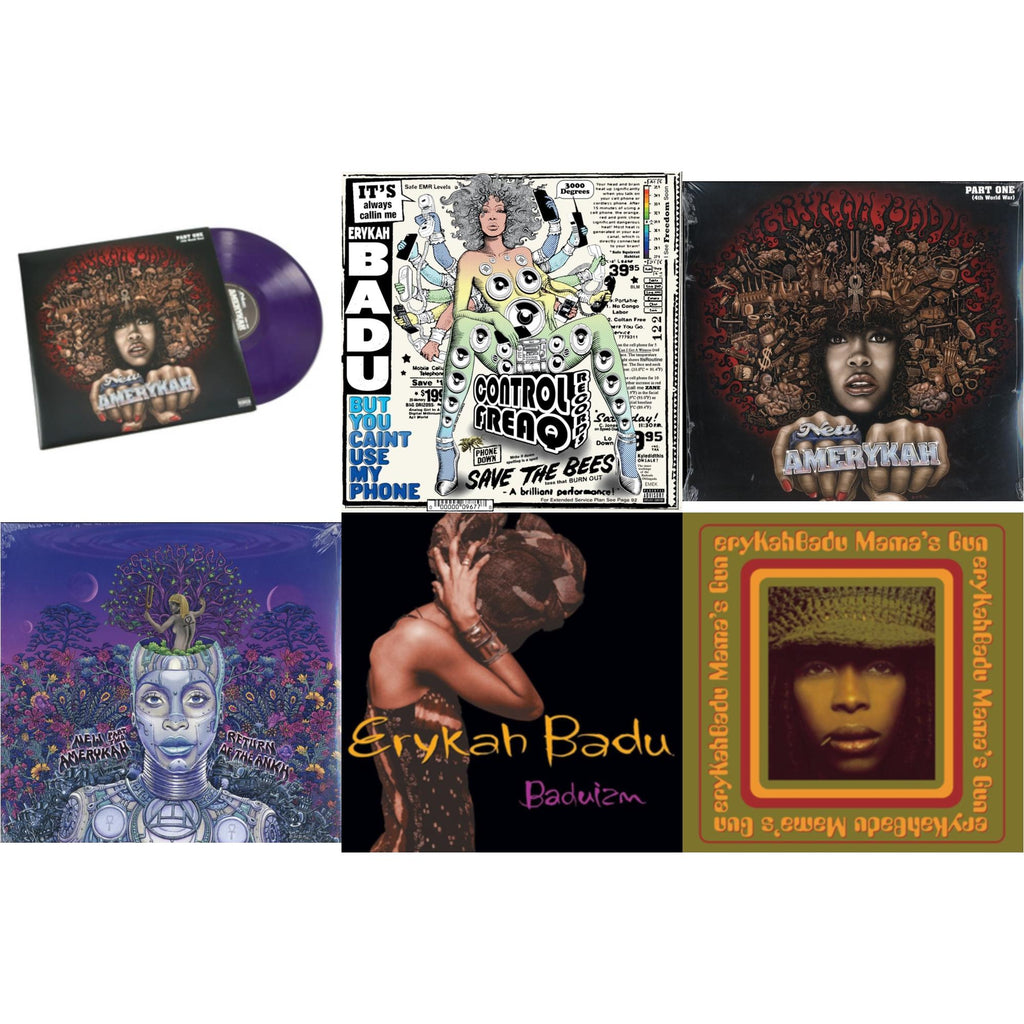 New Amerykah Part One (4Th World War) (Purple Vinyl/2LP) & But You Caint Use My Phone (Purple LP Vinyl) & New Amerykah Part 1: 4Th World War & New Amerykah Part 2: Return Of Ankh & Baduizm & Mama's Gun