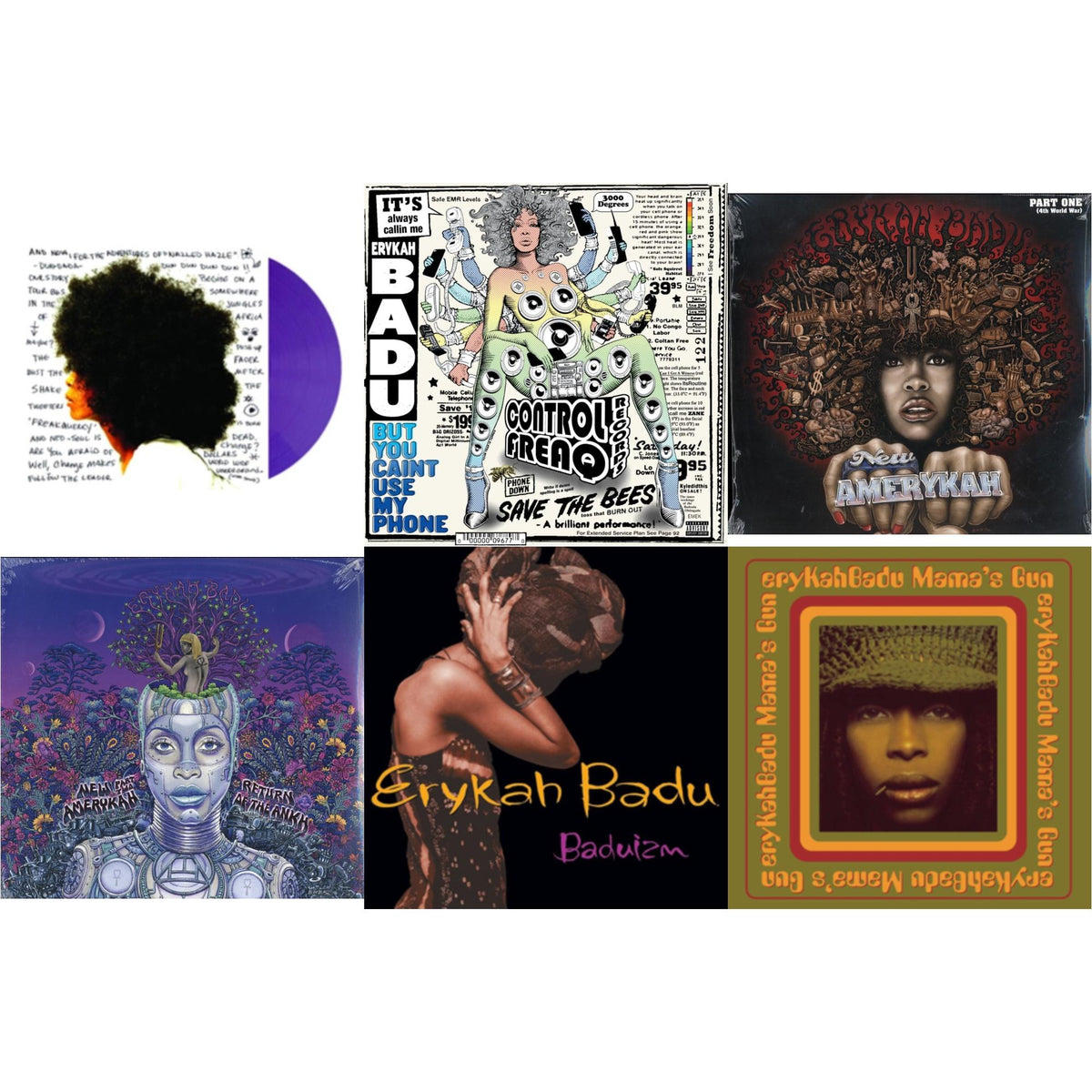 Worldwide Underground (Purple LP Vinyl) & But You Caint Use My Phone (Purple LP Vinyl) & New Amerykah Part 1: 4Th World War & New Amerykah Part 2: Return Of Ankh & Baduizm & Mama's Gun