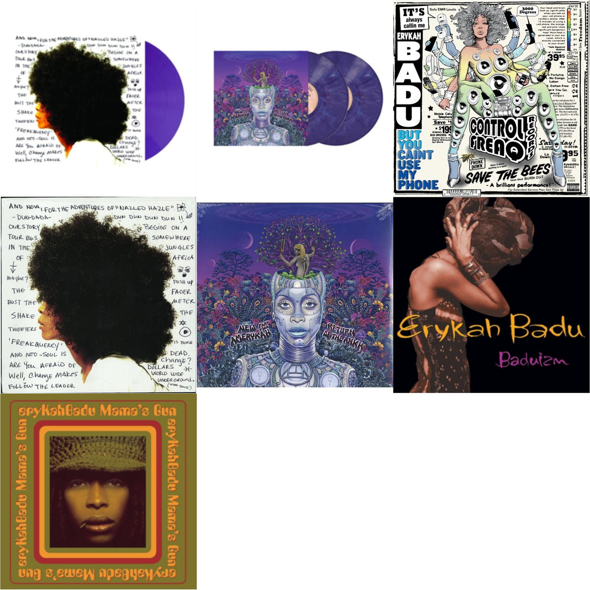 Worldwide Underground (Purple LP Vinyl) & New Amerykah Part Two (Return Of The Ankh) (Violet Vinyl/2LP) & But You Caint Use My Phone (Purple LP Vinyl) & Worldwide Underground & New Amerykah Part 2: Return Of Ankh & Baduizm & Mama's Gun