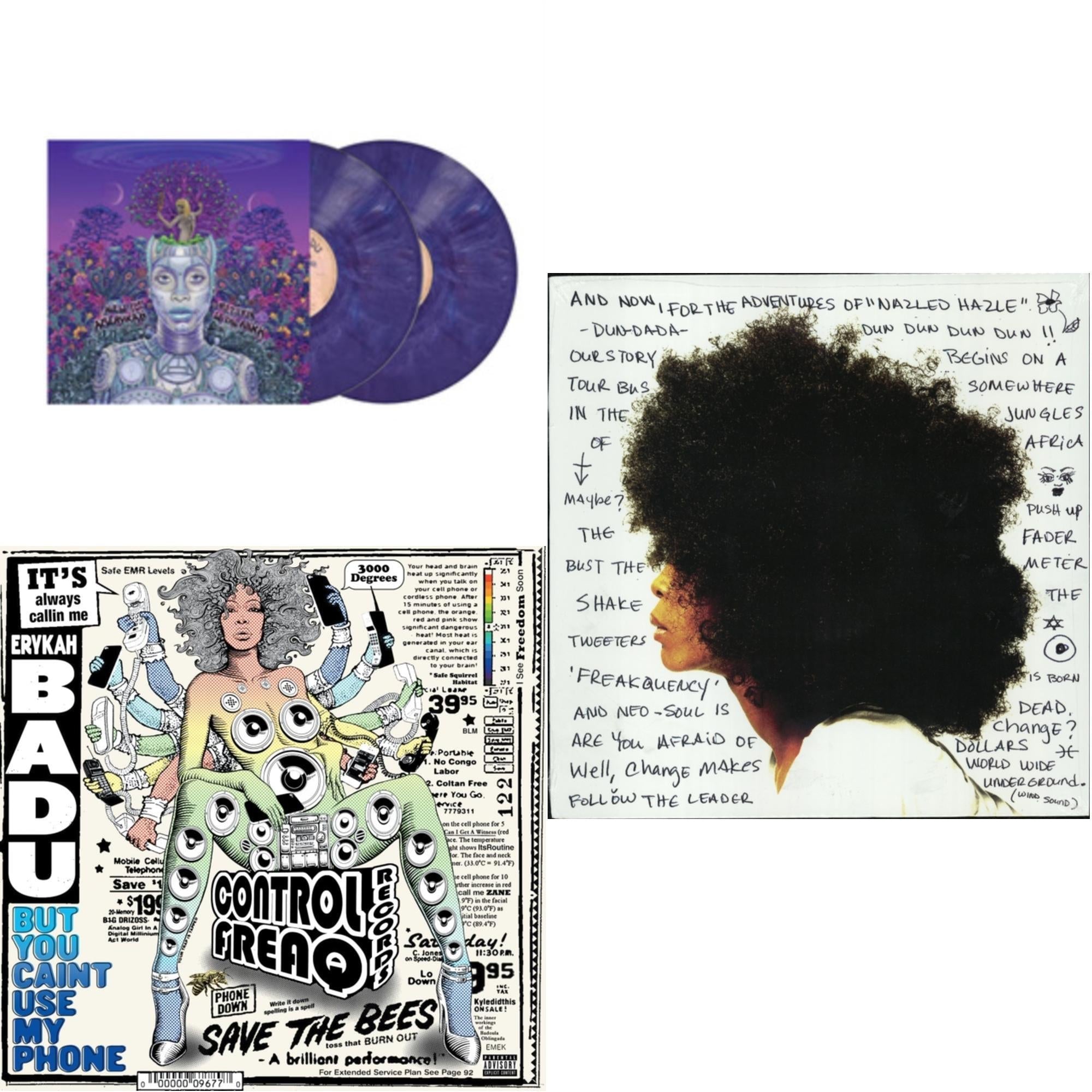 New Amerykah Part Two (Return Of The Ankh) (Violet Vinyl/2LP) & But You Caint Use My Phone (Purple LP Vinyl) & Worldwide Underground