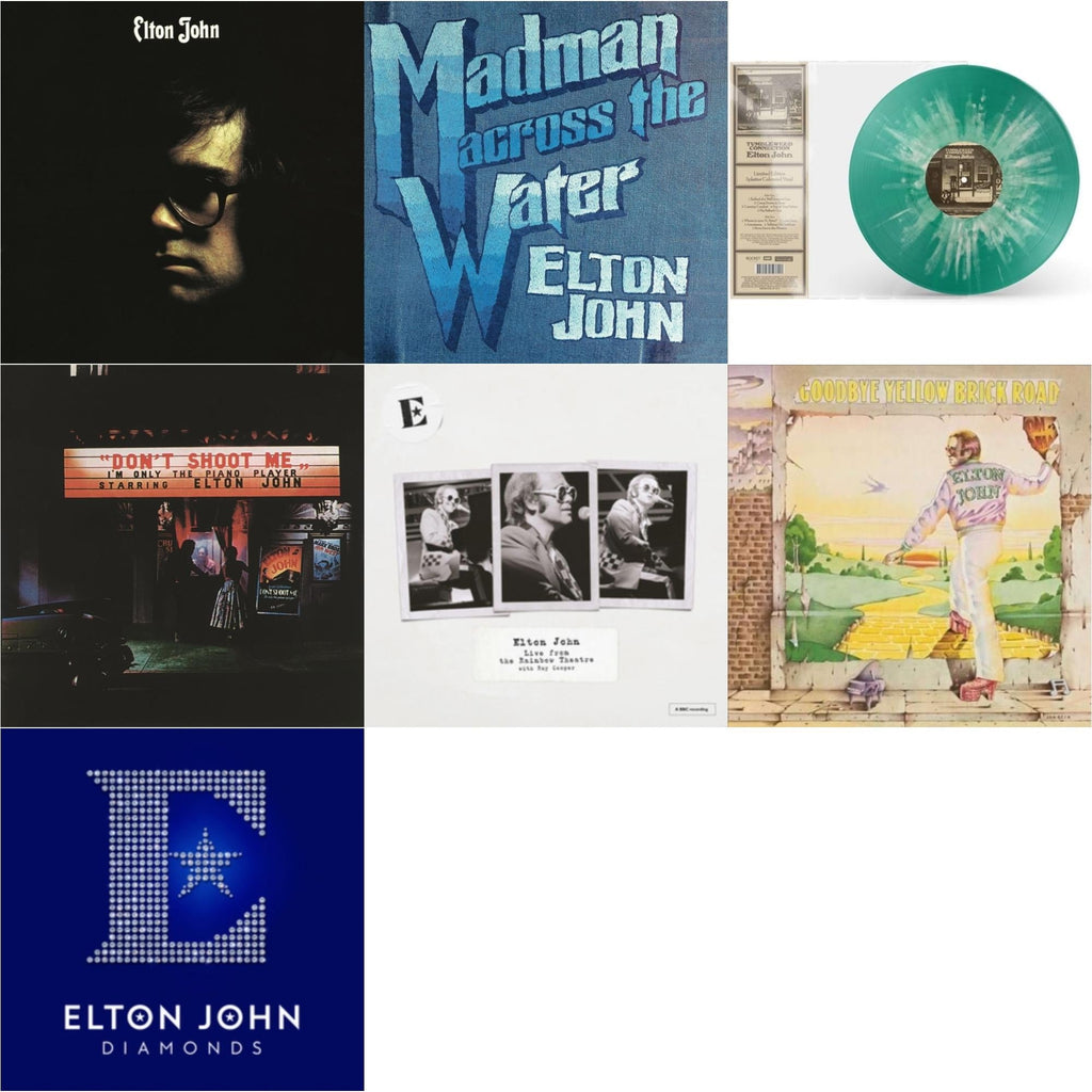Elton John (Purple Splatter LP Vinyl/180G) & Madman Across The Water (Light Blue LP Vinyl/180G) & Tumbleweed Connection (Green Splatter LP Vinyl/180G) & Don't Shoot Me I'm Only The Piano Player (Red Splatter LP Vinyl/180G)
