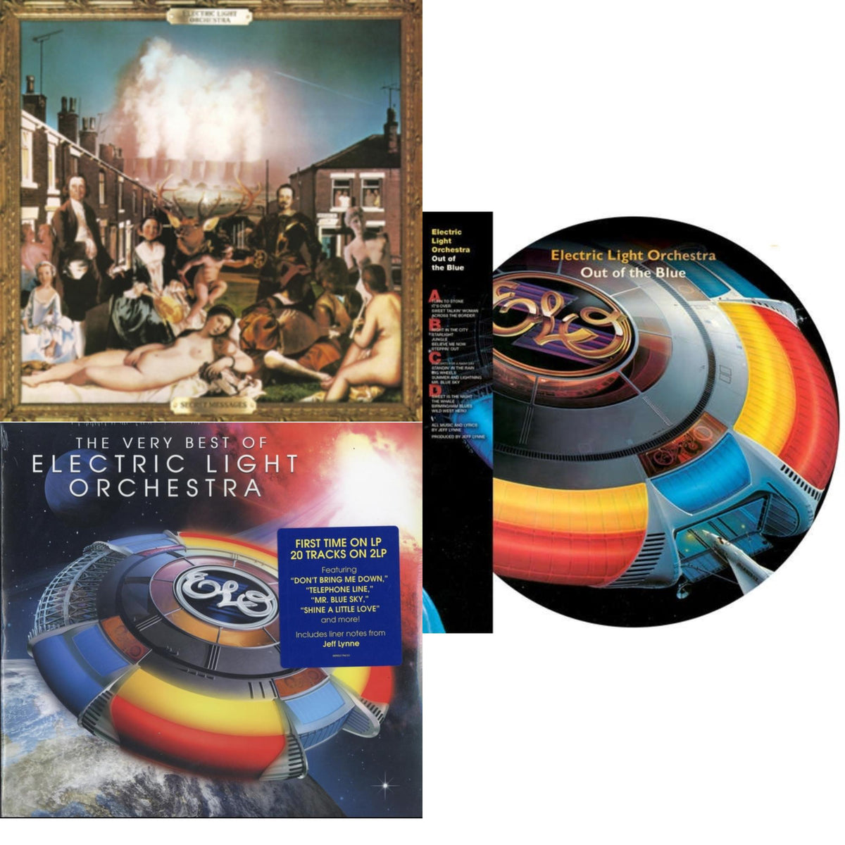 Secret Messages (2 LP/140G Vinyl/Dl Code) & All Over The World: Very Best Of Electric Light Orchestra (2LP/150G/Gatefold) & Out Of The Blue (2LP/Picture Disc/ Dl Card)