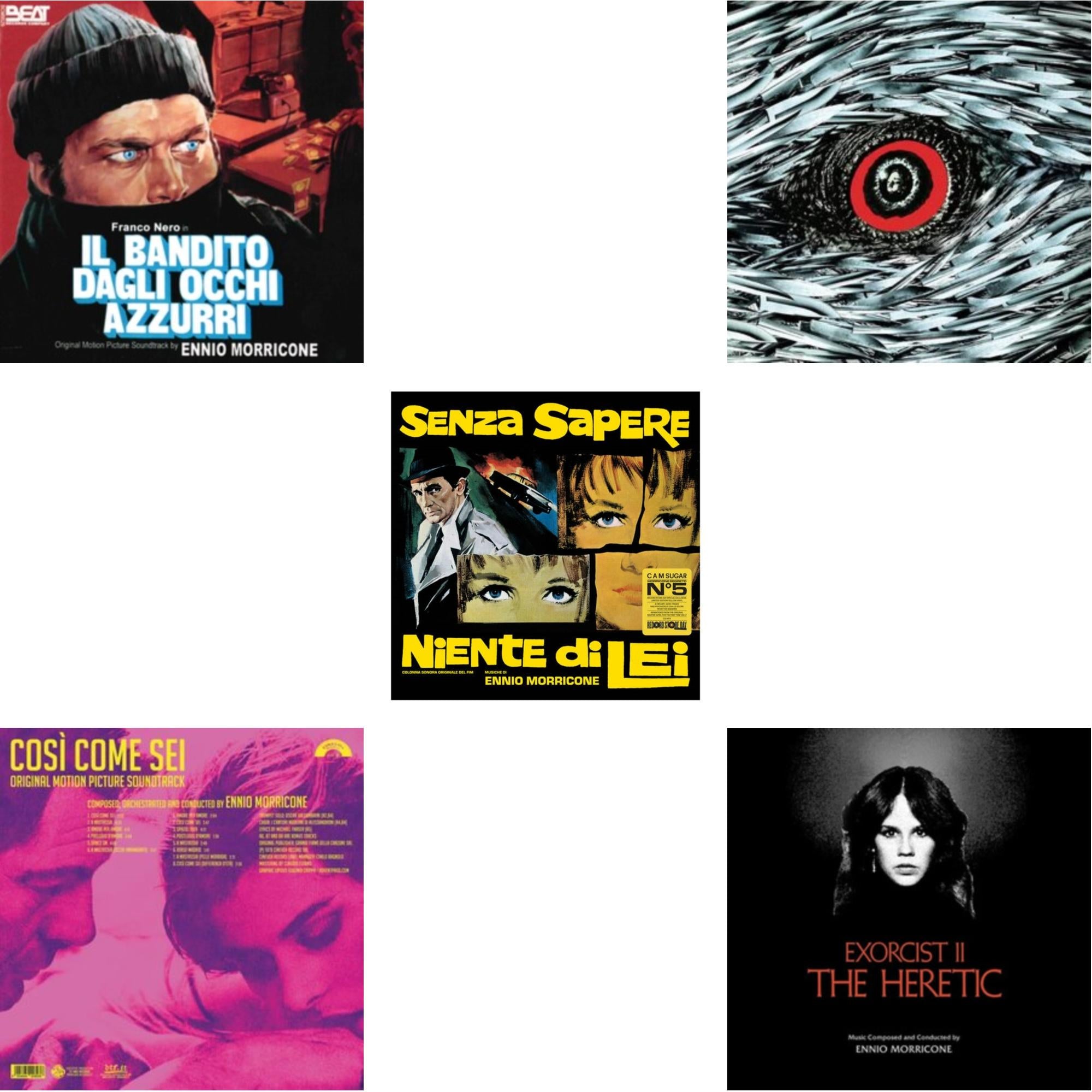 Ennio Morricone - Blue-Eyed Bandit (Il Bandito Dagli Occhi Azzurri) Ost & Così Come Sei Ost (Limited/180G/Solid Pink LP Vinyl) & Senza Sapere Niente Di Lei (Yellow LP Vinyl) & Bird With The Crystal Plumage (140G/Crystal Clear LP Vinyl) & Exorcist Ii: