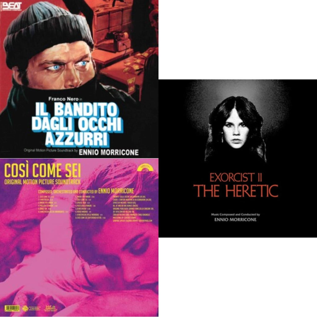 Blue-Eyed Bandit (Il Bandito Dagli Occhi Azzurri) Ost & Così Come Sei Ost (Limited/180G/Solid Pink LP Vinyl) & Exorcist Ii: The Heretic (Blood Red With Black Splatter LP Vinyl) (Ams Exclusive)