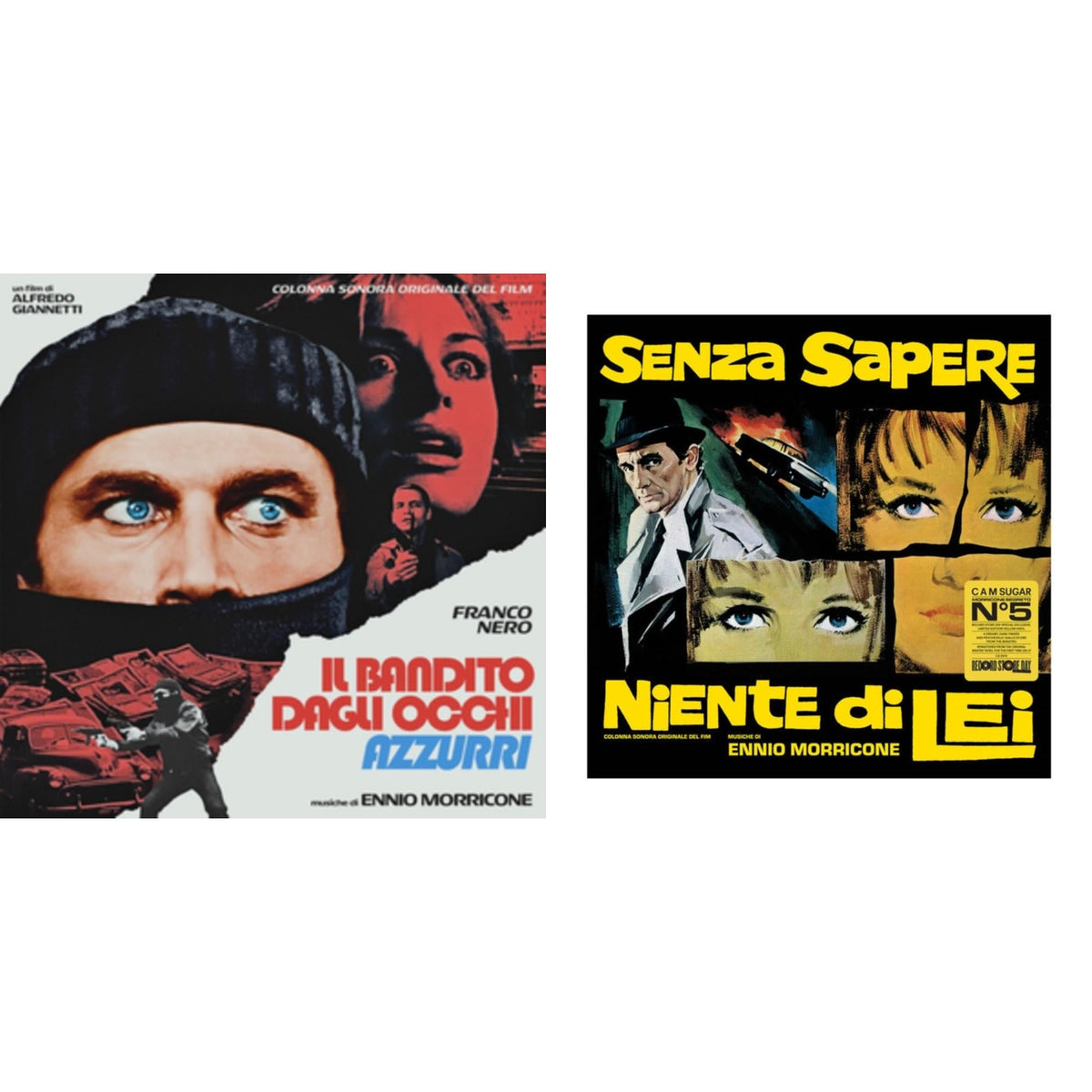 Blue-Eyed Bandit (Il Bandito Dagli Occhi Azzurri) Ost (Blue LP Vinyl) (Rsd) & Senza Sapere Niente Di Lei (Yellow LP Vinyl)