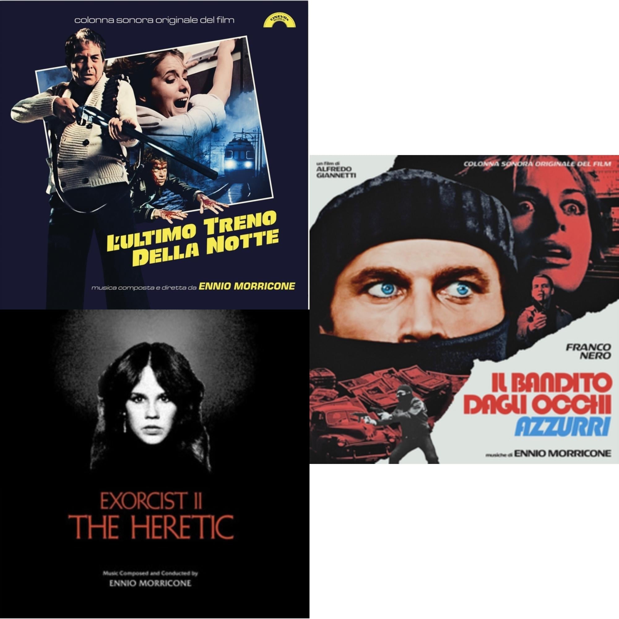 This is a 3 LP Vinyl SKU bundle.
1.This LP Vinyl is brand new.Format: LP VinylMusic Style: SoundtrackThis item's title is: L’Ultimo Treno Della Notte (Yellow LP Vinyl)Artist: Ennio MorriconeLabel: CINEVOX / BTF / AMS (ITALIAN IBarcode: 8004644008776Release Date: 8/5/2022
2.