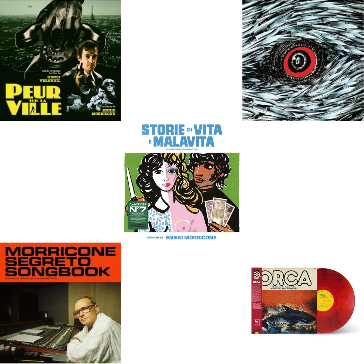 Peur Sur La Ville (Gatefold Sleeve Designed By Eric Adrian Lee) & Morricone Segreto Songbook (1962-1973) (2LP) & Storie Di Vita E Malavita (Colonna Sonora Originale Del Film) & Bird With The Crystal Plumage (140G/Crystal Clear LP Vinyl)