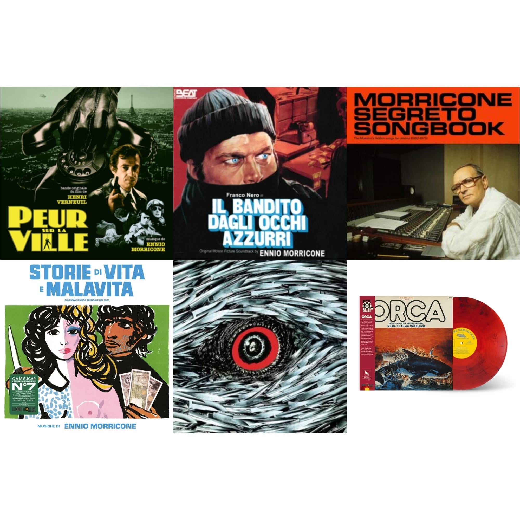 Ennio Morricone - Peur Sur La Ville (Gatefold Sleeve Designed By Eric Adrian Lee) & Blue-Eyed Bandit (Il Bandito Dagli Occhi Azzurri) Ost & Morricone Segreto Songbook (1962-1973) (2LP) & Storie Di Vita E Malavita (Colonna Sonora Originale Del Film) &