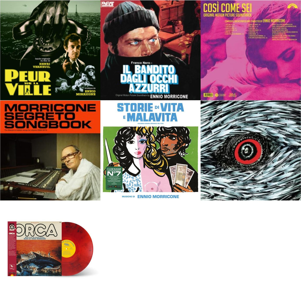 Peur Sur La Ville (Gatefold Sleeve Designed By Eric Adrian Lee) & Blue-Eyed Bandit (Il Bandito Dagli Occhi Azzurri) Ost & Così Come Sei Ost (Limited/180G/Solid Pink LP Vinyl) & Morricone Segreto Songbook (1962-1973) (2LP)