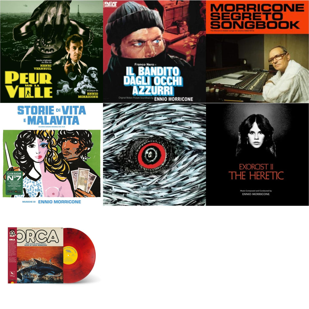 Ennio Morricone - Peur Sur La Ville (Gatefold Sleeve Designed By Eric Adrian Lee) & Blue-Eyed Bandit (Il Bandito Dagli Occhi Azzurri) Ost & Morricone Segreto Songbook (1962-1973) (2LP) & Storie Di Vita E Malavita (Colonna Sonora Originale Del Film) &