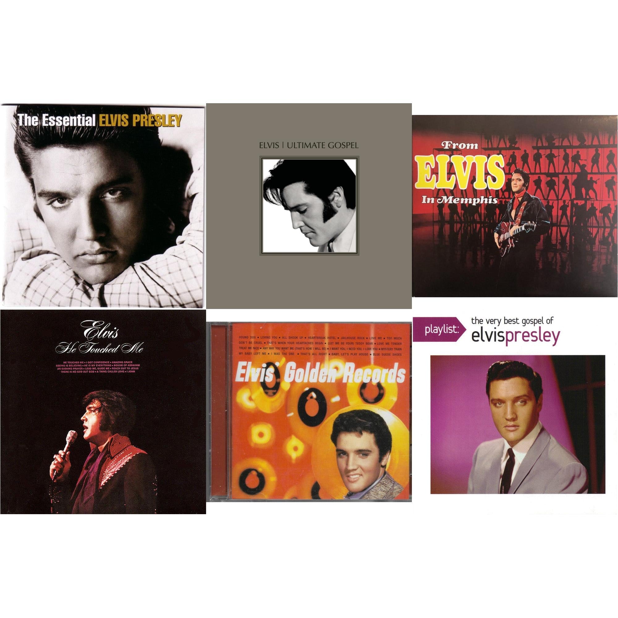 Essential Elvis Presley & Elvis Ultimate Gospel & From Elvis In Memphis & He Touched Me & Elvis Golden Records & Playlist: Very Best Gospel Of Elvis Presley