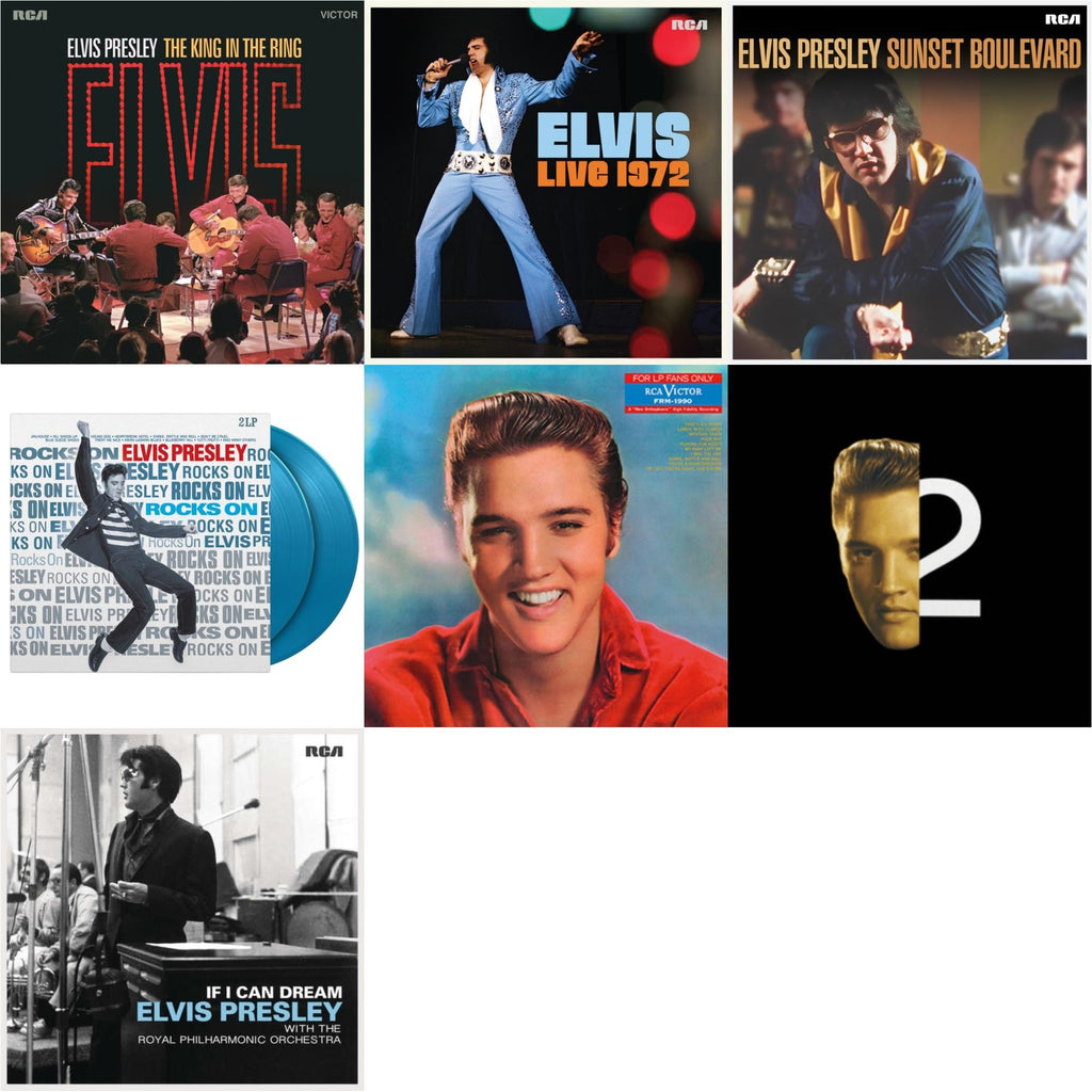 King In The Ring (2LP/140G/Dl Code) & Elvis Live 1972 (2LP) & Sunset Boulevard (2LP) & Rocks On (2LP/180G/Solid Blue Vinyl) & For LP Fans Only (Translucent Blue Vinyl/180G) & 2Nd To None (Gold Vinyl/180G/2LP)