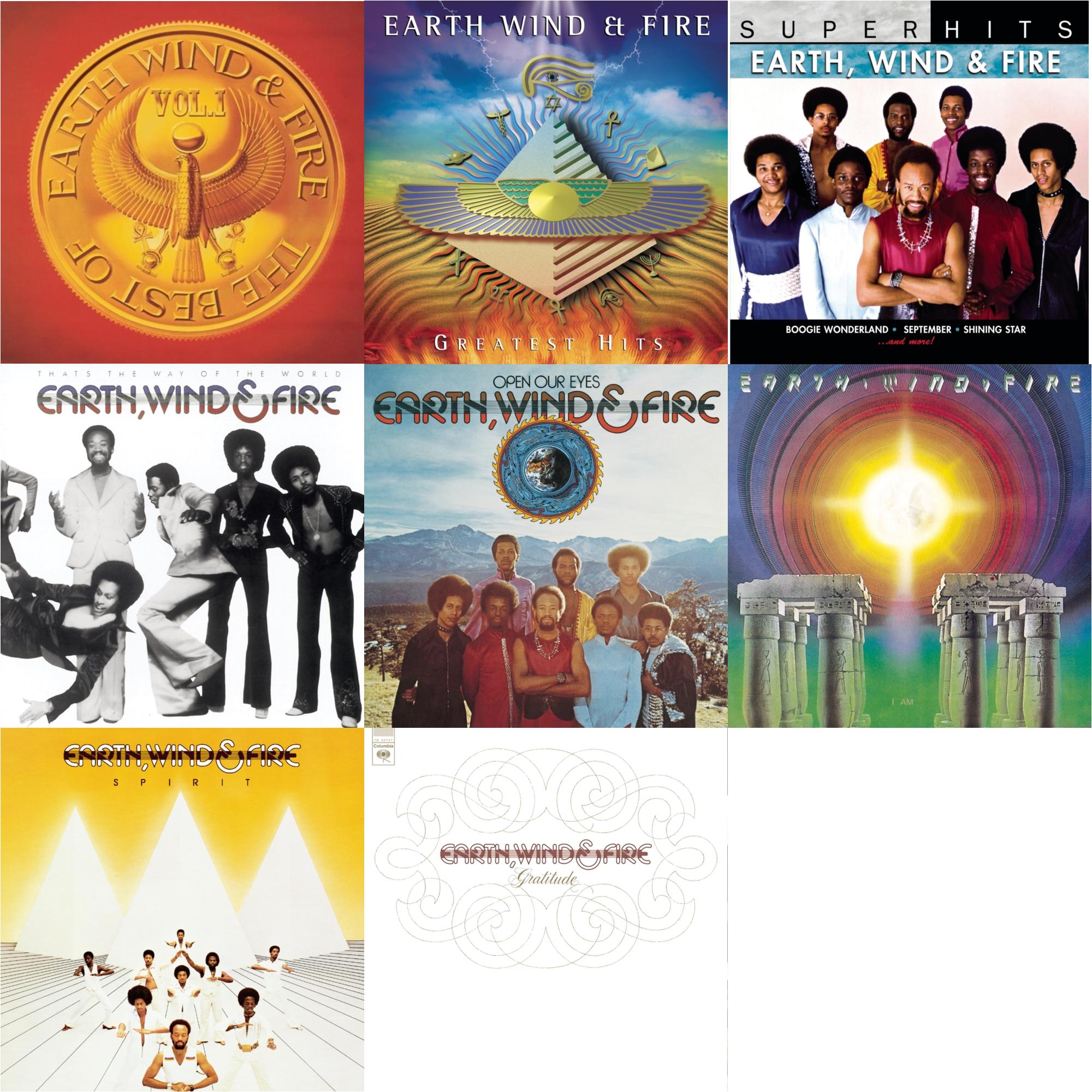 Best Of Vol.1 & Greatest Hits & Super Hits & That's The Way Of The World & Open Our Eyes & I Am & Spirit & Gratitude