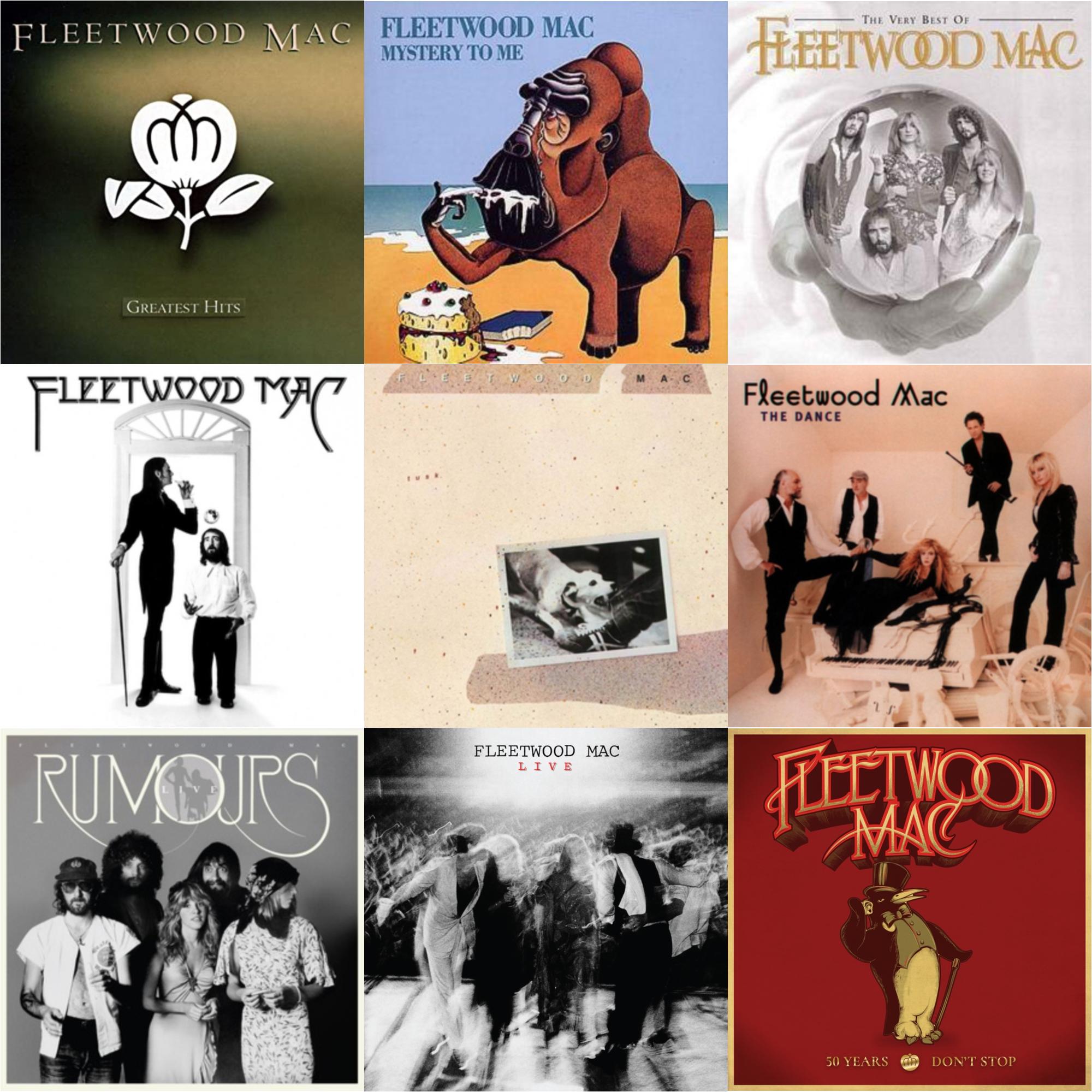 Greatest Hits & Mystery To Me & Very Best Of Fleetwood Mac & Fleetwood Mac (Remastered) & Tusk & Dance & Rumours Live (2CD) & Fleetwood Mac Live (Deluxe/3CD) & 50 Years - Don't Stop