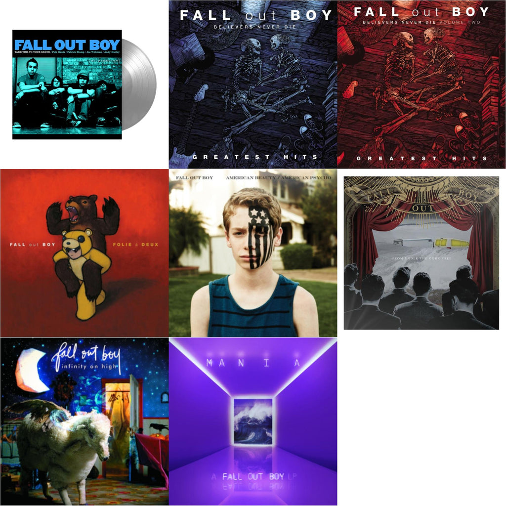 Take This To Your Grave (Fbr 25Th Anniversary Edition/Silver LP Vinyl) & Believers Never Die (2LP) & Believers Never Die (Vol. 2) & Folie A Deux & American Beauty / American Psycho & From Under The Cork Tree & Infinity On High & M A N I  A (LP)