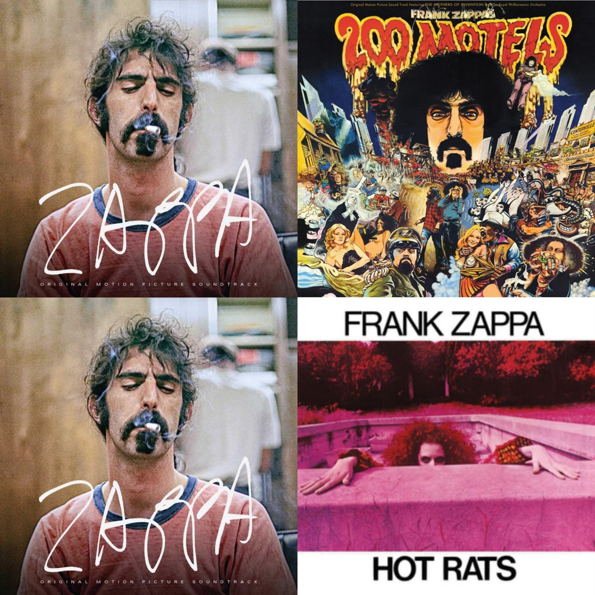 Frank Zappa - Zappa Ost (5LP/180G) & Zappa Ost (2LP/Crystal Clear Vinyl/180G) & 200 Motels Ost (50Th Anniversary) (2LP) & Hot Rats
