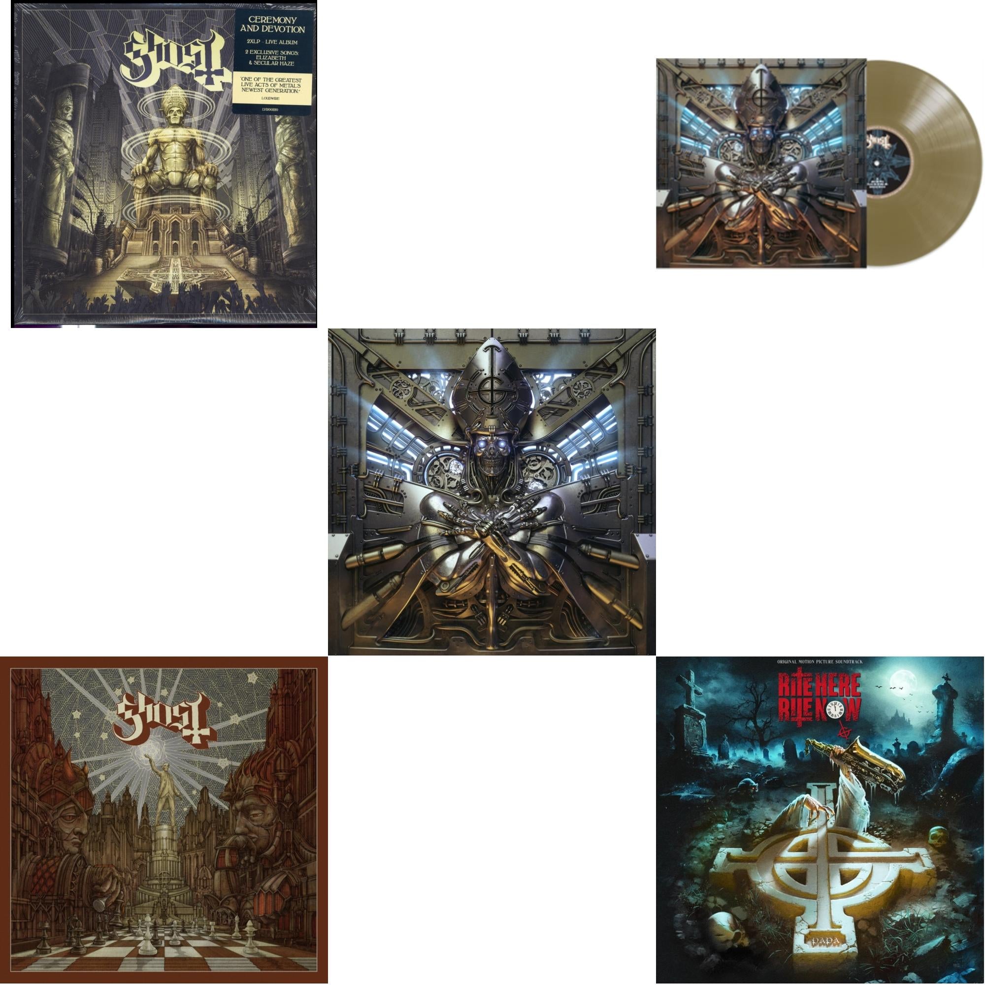 Ceremony & Devotion (2LP) & Popestar (Grey Smoke LP Vinyl) & Phantomime & Phantomime (Gold LP Vinyl) & Rite Here Rite Now (Ost) (2LP)