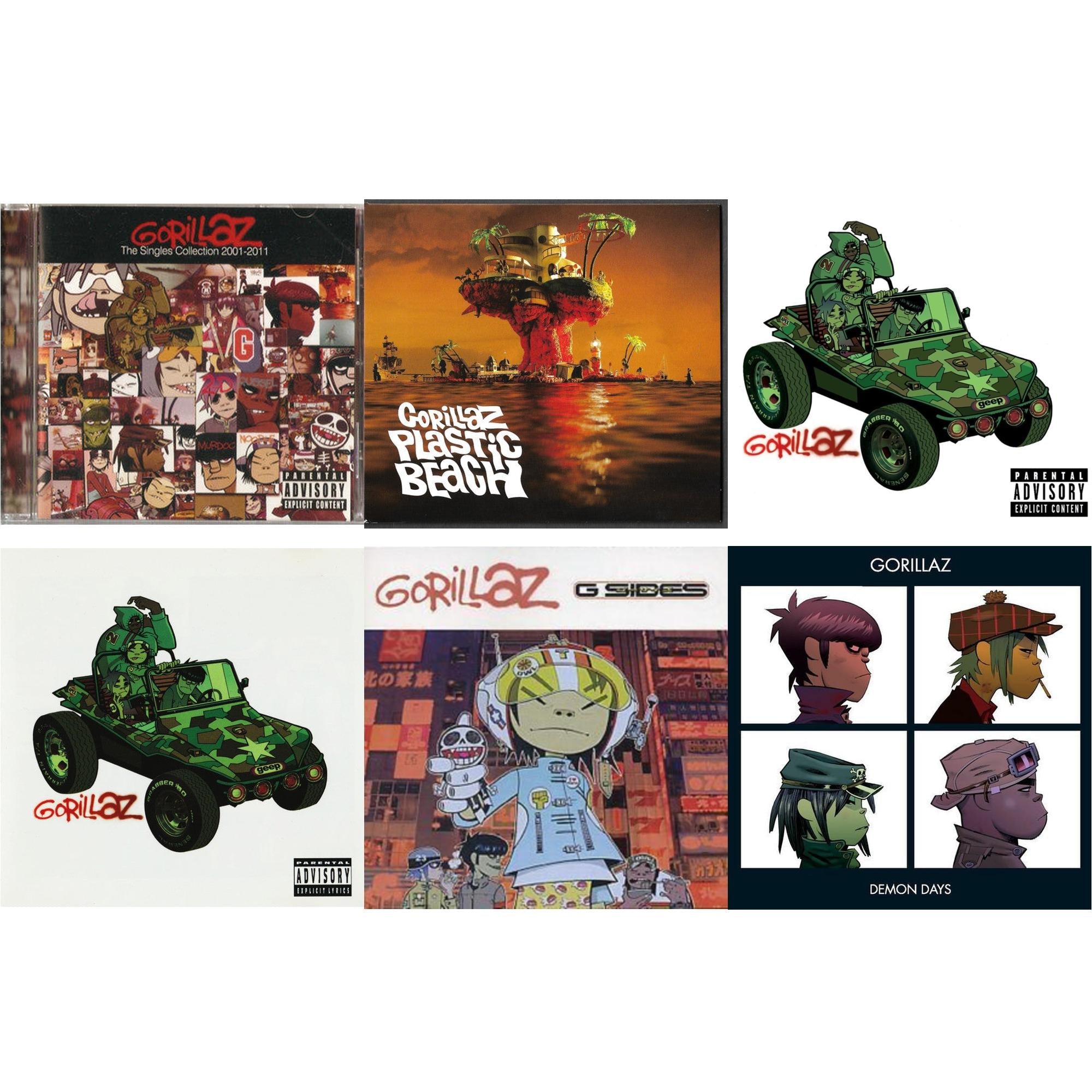 Singles Collection 2001 -  2011 & Plastic Beach & Gorillaz & Gorillaz & G-Sides & Demon Days