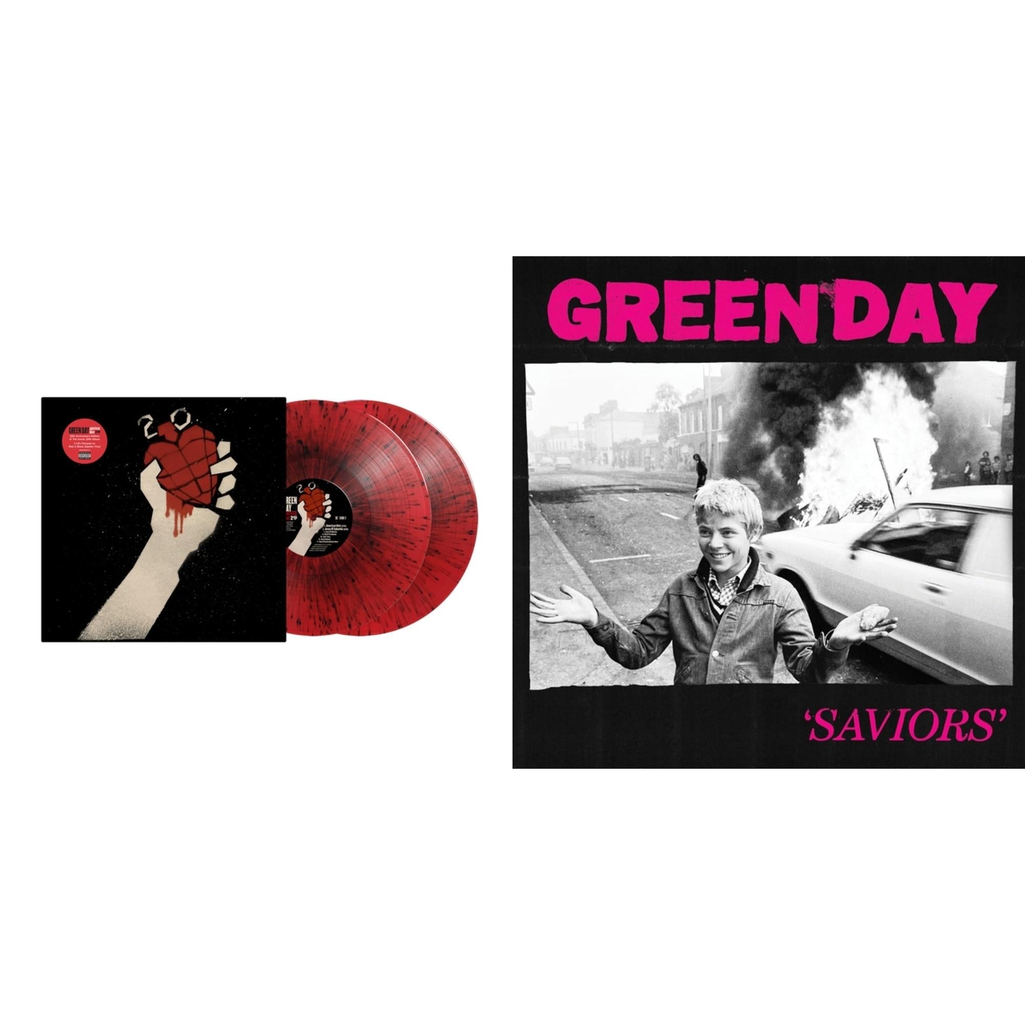 American Idiot (2LP/Red & Black Splatter Vinyl) & Saviors (180G/Deluxe LP Vinyl)