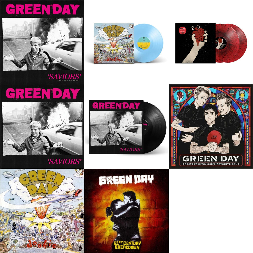 Saviors (Edition De Luxe/2LP/Hot Pink W/ White Splatter Vinyl) & Dookie (X) (Baby Blue LP Vinyl) & American Idiot (2LP/Red & Black Splatter Vinyl) & Saviors (180G/Deluxe LP Vinyl) & Saviors & Greatest Hits: God's Favorite Band (X)