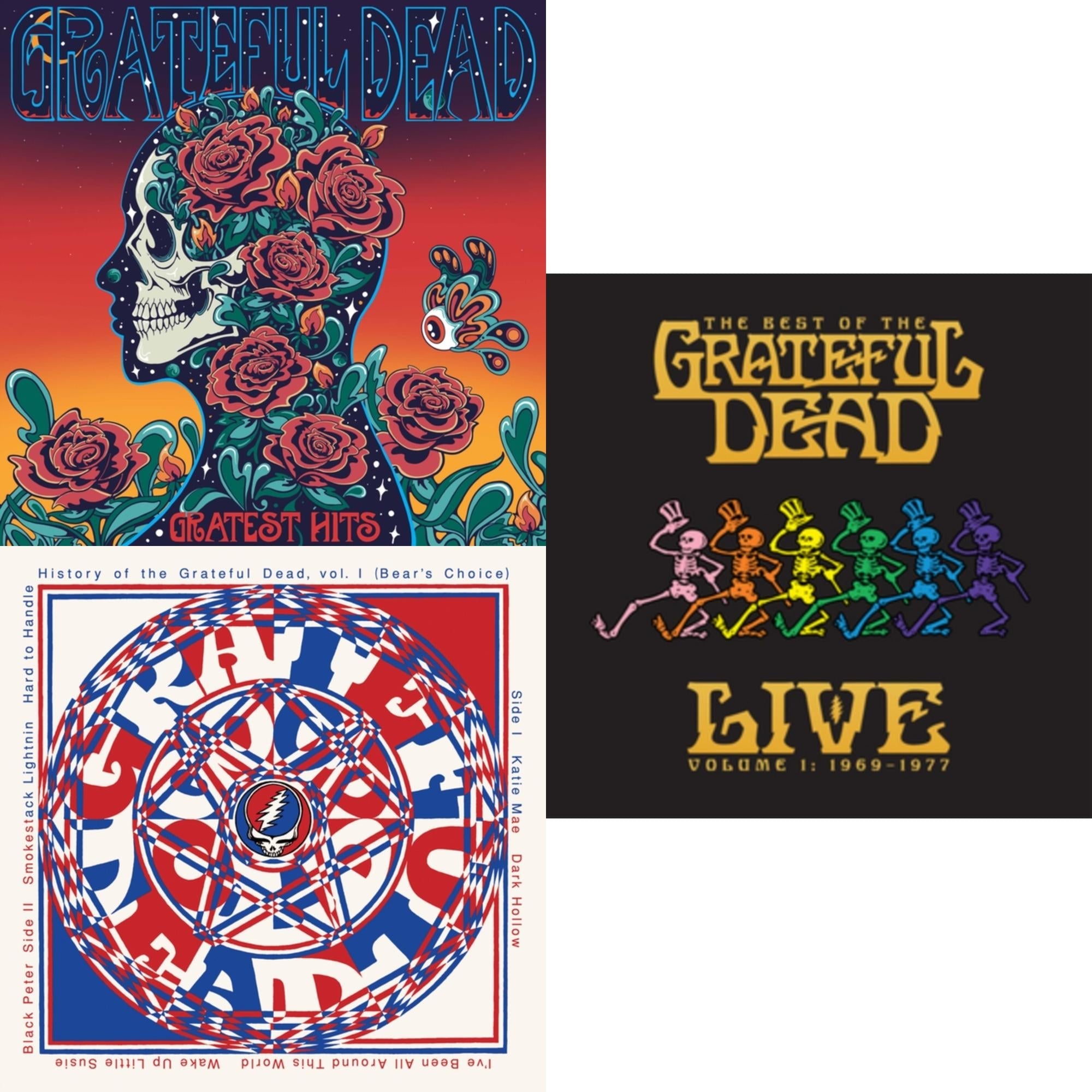 Gratest Hits (Light Blue LP Vinyl) & History Of The Grateful Dead Vol. 1 & Best Of The Grateful Dead
