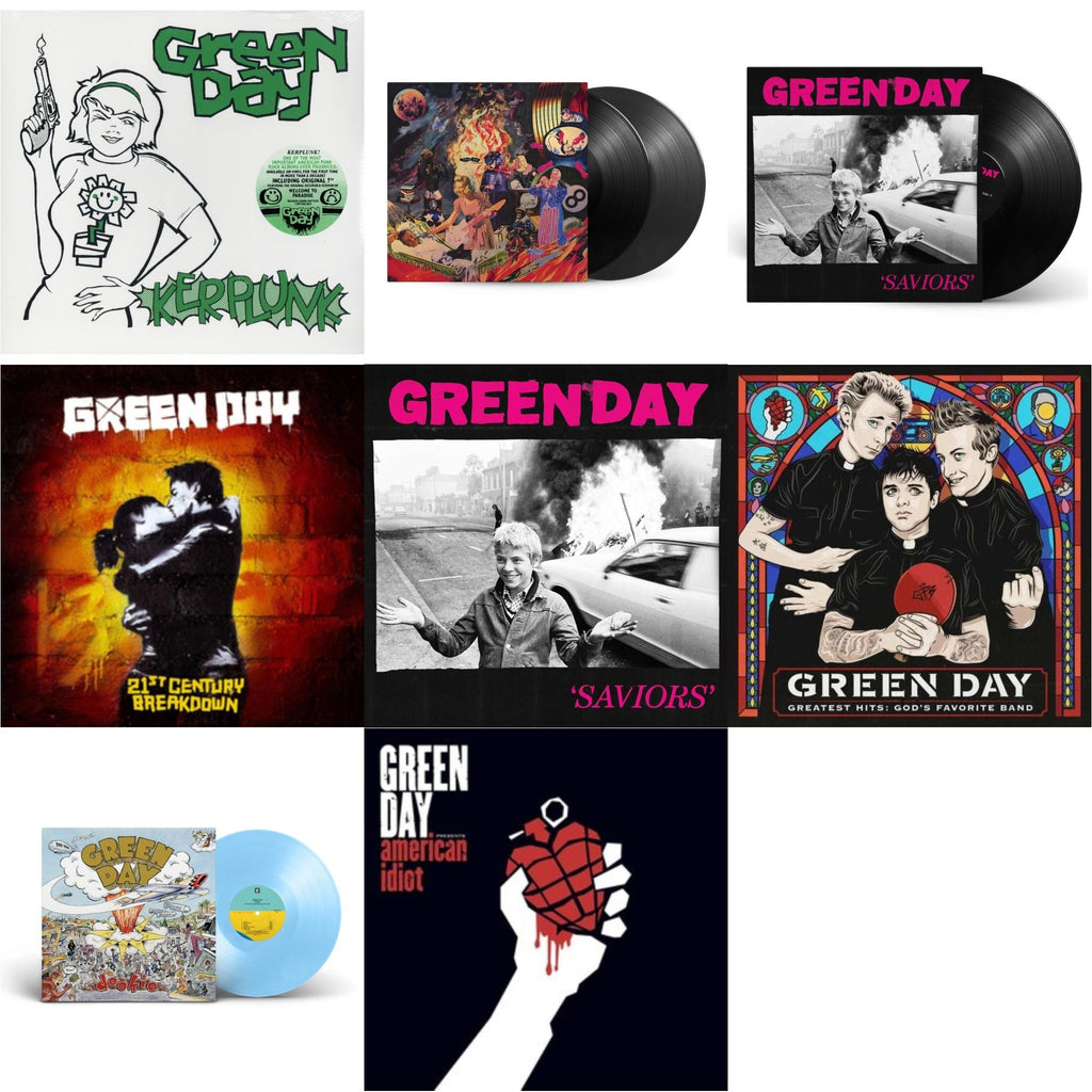 Dookie (X) (Baby Blue LP Vinyl) & Saviors (180G/Deluxe LP Vinyl) & Saviors & Insomniac (25Th Anniversary/2LP) & Greatest Hits: God's Favorite Band (X) & 21St Century Breakdown & American Idiot (W/Poster) & Kerplunk (120G/7Inch Single)