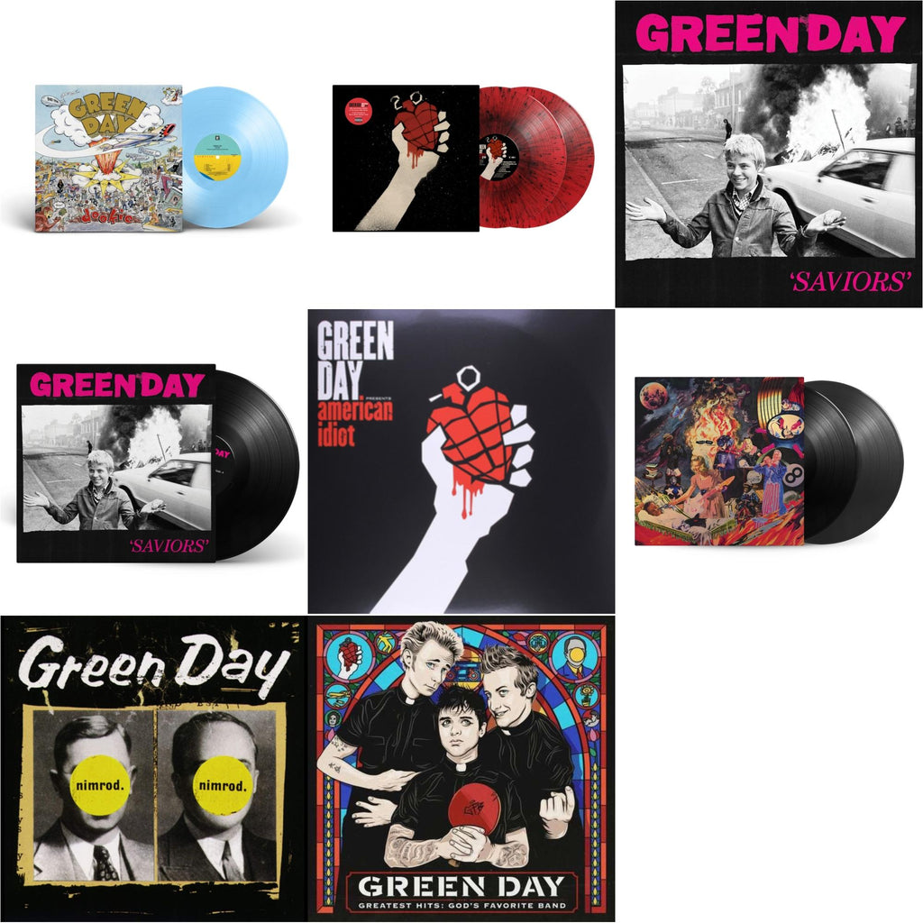 Dookie (X) (Baby Blue LP Vinyl) & American Idiot (2LP/Red & Black Splatter Vinyl) & Saviors (180G/Deluxe LP Vinyl) & Saviors & American Idiot & Insomniac (25Th Anniversary/2LP) & Nimrod & Greatest Hits: God's Favorite Band (X)