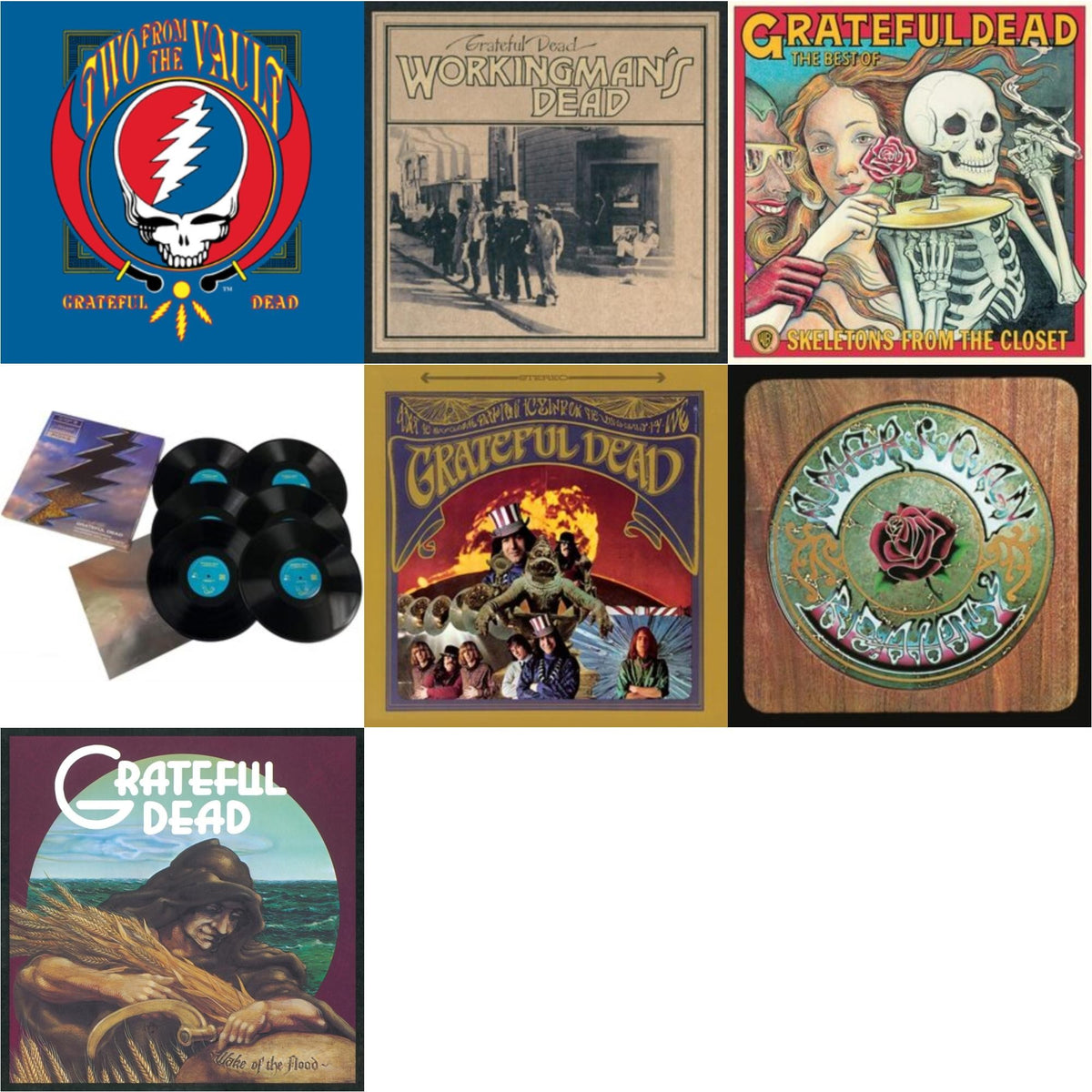 Wake Of The Flood (50Th Anniversary Remaster) & Grateful Dead & Workingman's Dead (180G) & American Beauty & Skeletons From The Closet: The Best Of Grateful Dead & Two From The Vault