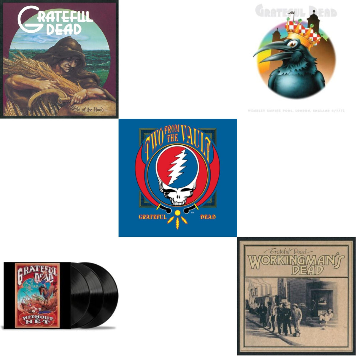 Without A Net (3LP) & Wake Of The Flood (50Th Anniversary Remaster) & Wembley Empire Pool, London, England 4/7/1972 (Live) (5LP/180G) & Workingman's Dead (180G) & Two From The Vault