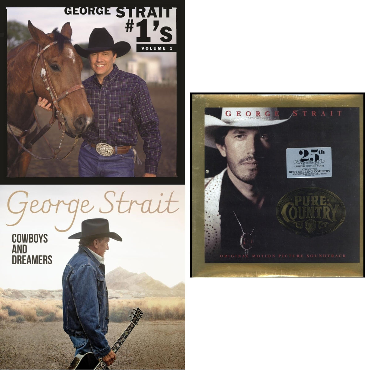 #1'S Volume 1 (Blue LP Vinyl) & Cowboys & Dreamers (2LP) & Pure Country