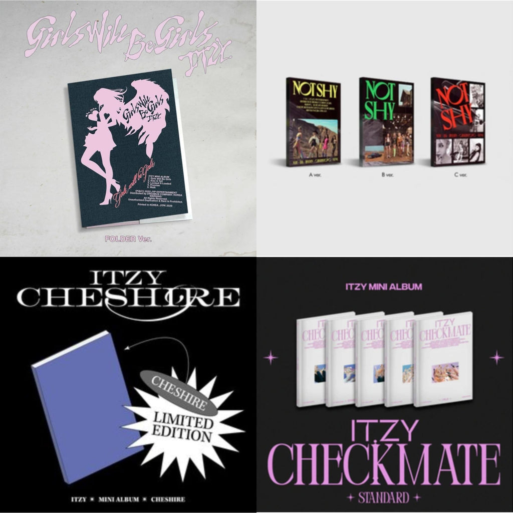Girls Will Be Girls (Folder Ver.) & Not Shy & Cheshire (Limited Edition) & Checkmate (Standard Edition)