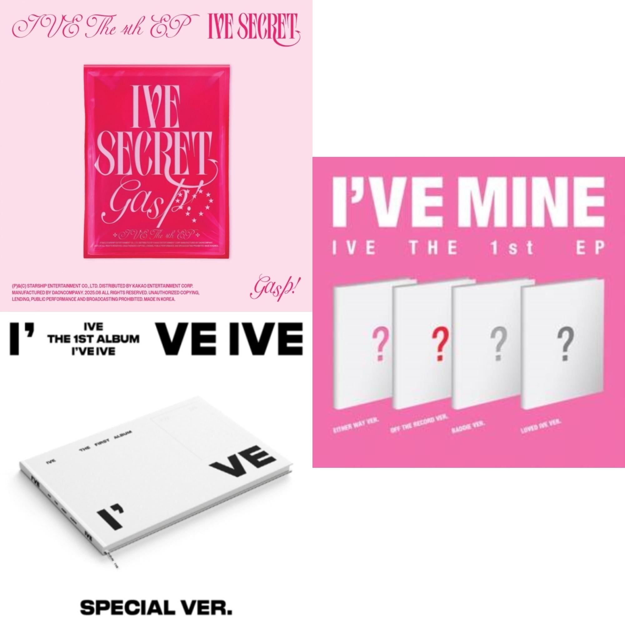 Ive The 4Th Ep Ive Secret (Gasp! Ver.) & I've Ive (Volume 1/Special Version) & I've Mine 1St Ep