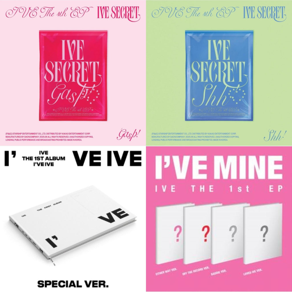 Ive The 4Th Ep Ive Secret (Gasp! Ver.) & Ive The 4Th Ep Ive Secret (Shh Ver.) & I've Ive (Volume 1/Special Version) & I've Mine 1St Ep