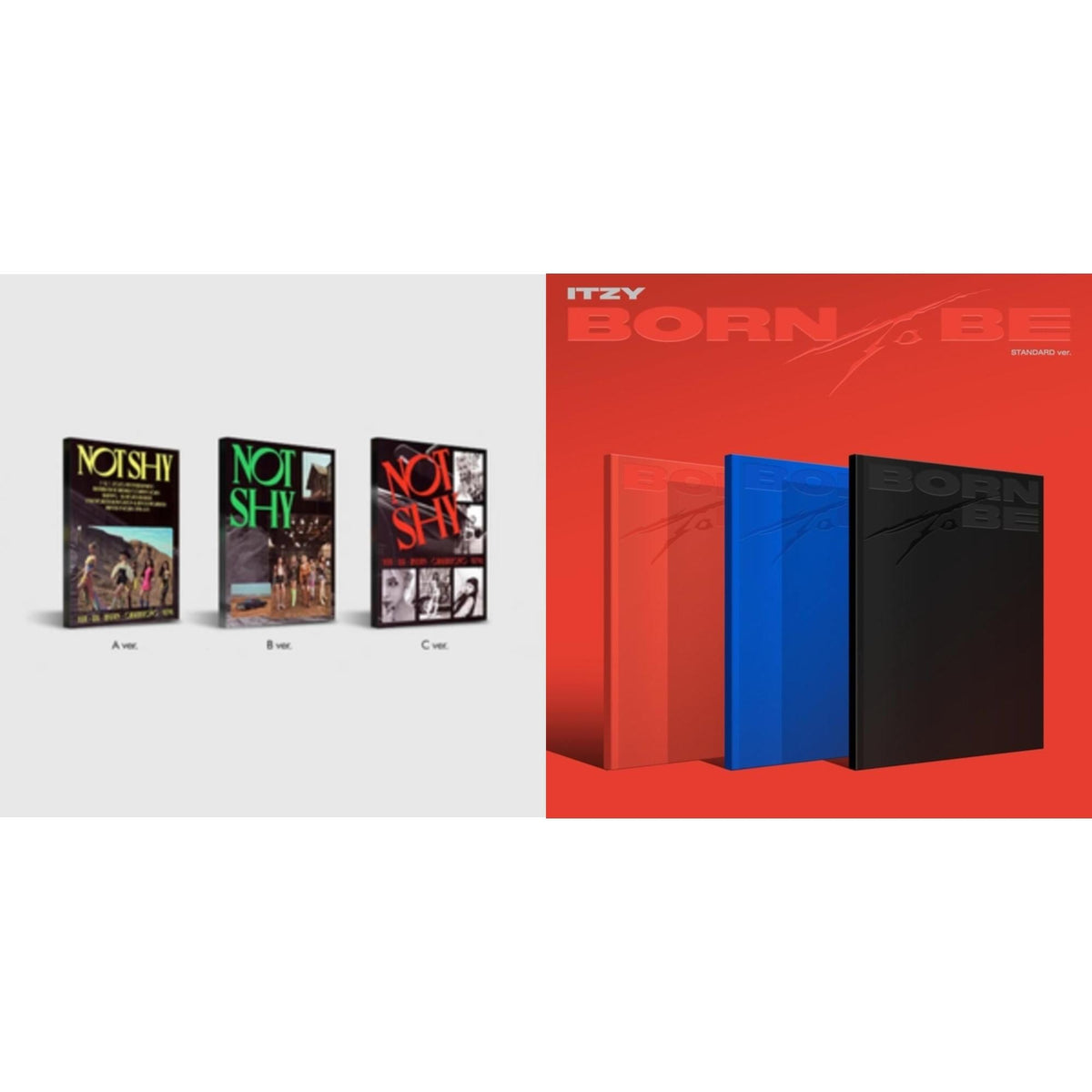 Itzy - Born To Be (Version C) & Not Shy - CD Bundle