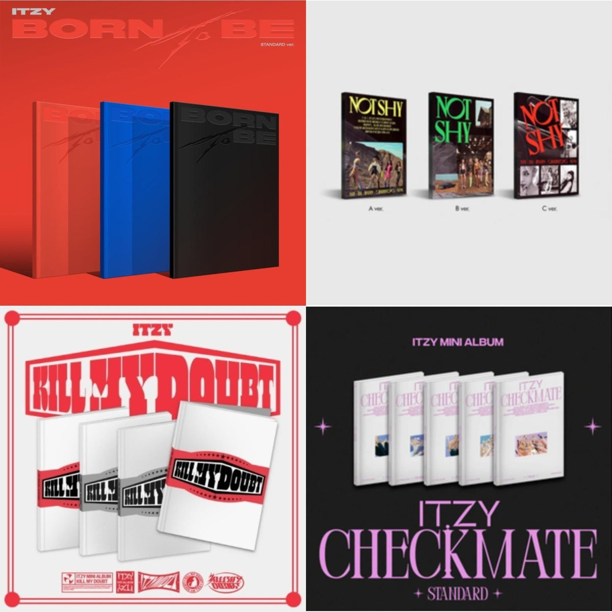 Born To Be (Version A) & Not Shy & Kill My Doubt (Standard) & Checkmate (Standard Edition)