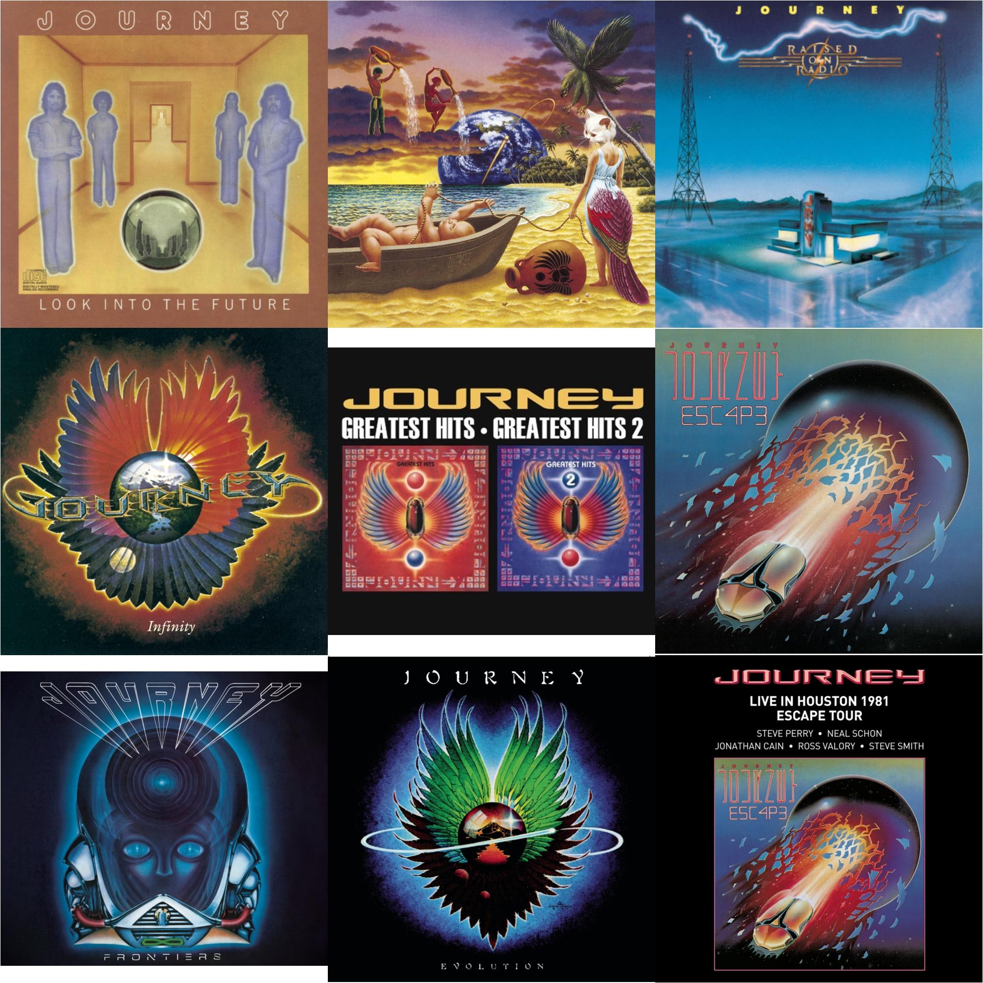 Look Into The Future & Trial By Fire & Raised On Radio & Infinity & Greatest Hits 1 & 2 & Escape & Frontiers & Evolution & Live In Houston 1981: The Escape Tour