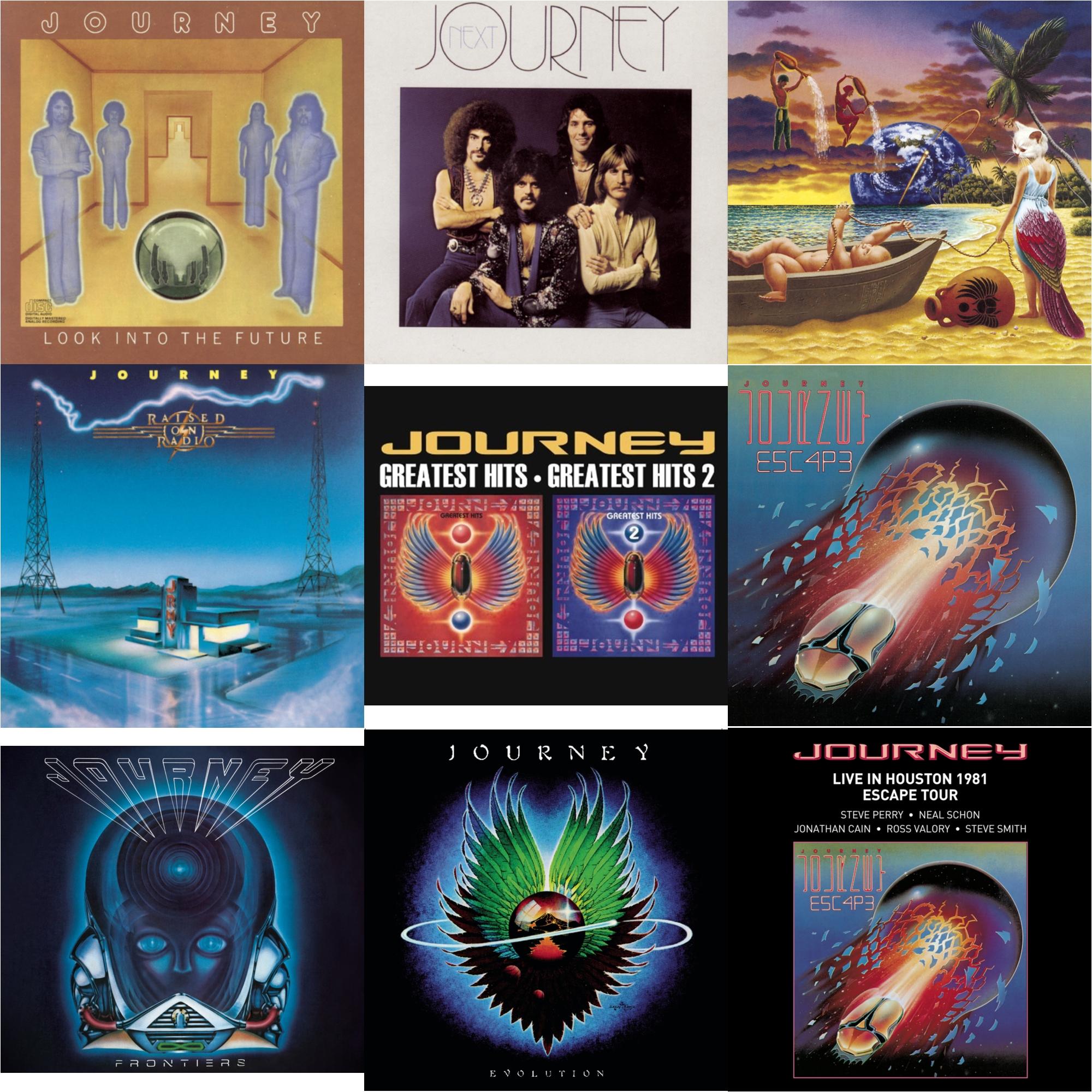 Look Into The Future & Next & Trial By Fire & Raised On Radio & Greatest Hits 1 & 2 & Escape & Frontiers & Evolution & Live In Houston 1981: The Escape Tour