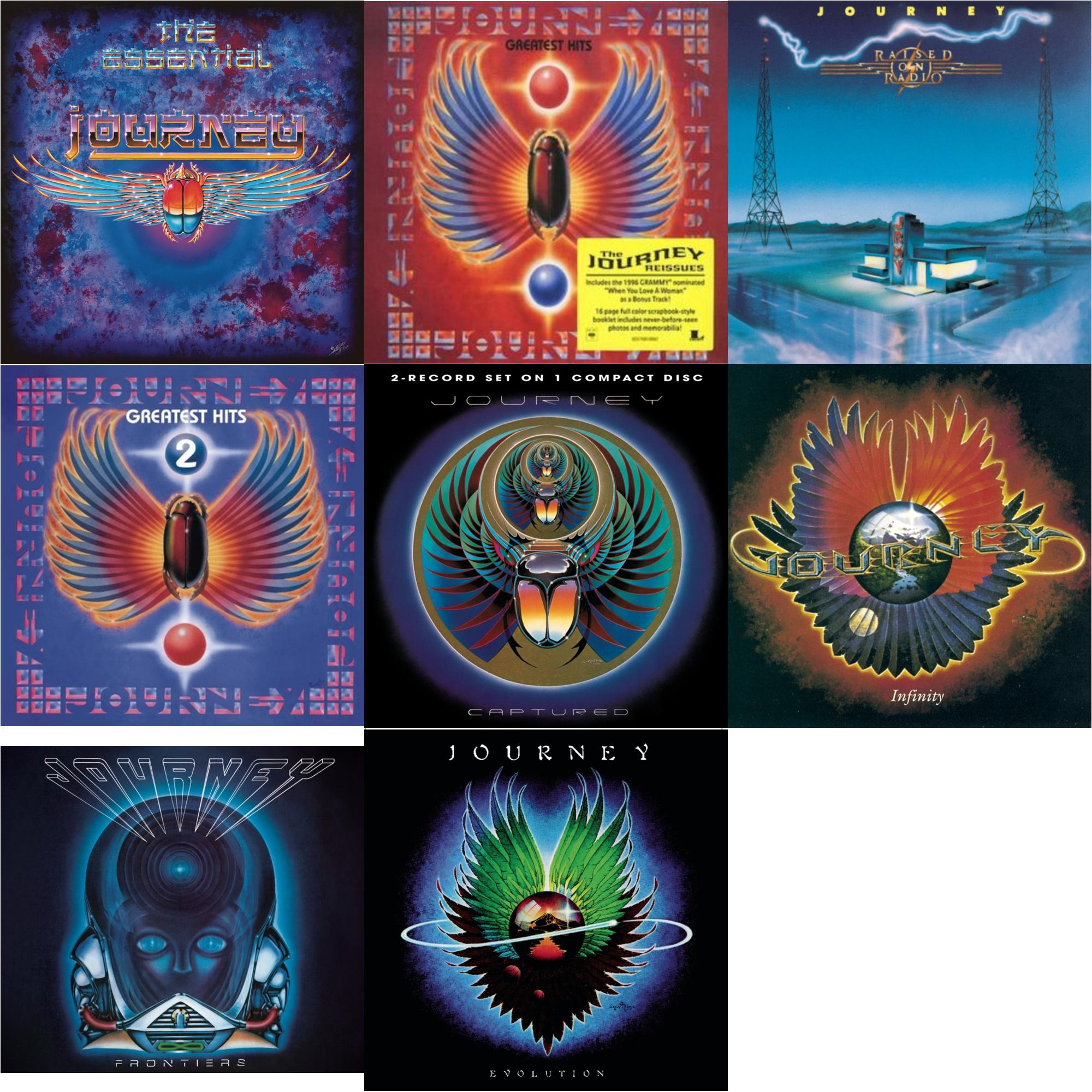 Essential Journey & Greatest Hits & Raised On Radio & Journey's Greatest Hits Vol.2 & Captured & Infinity & Frontiers & Evolution